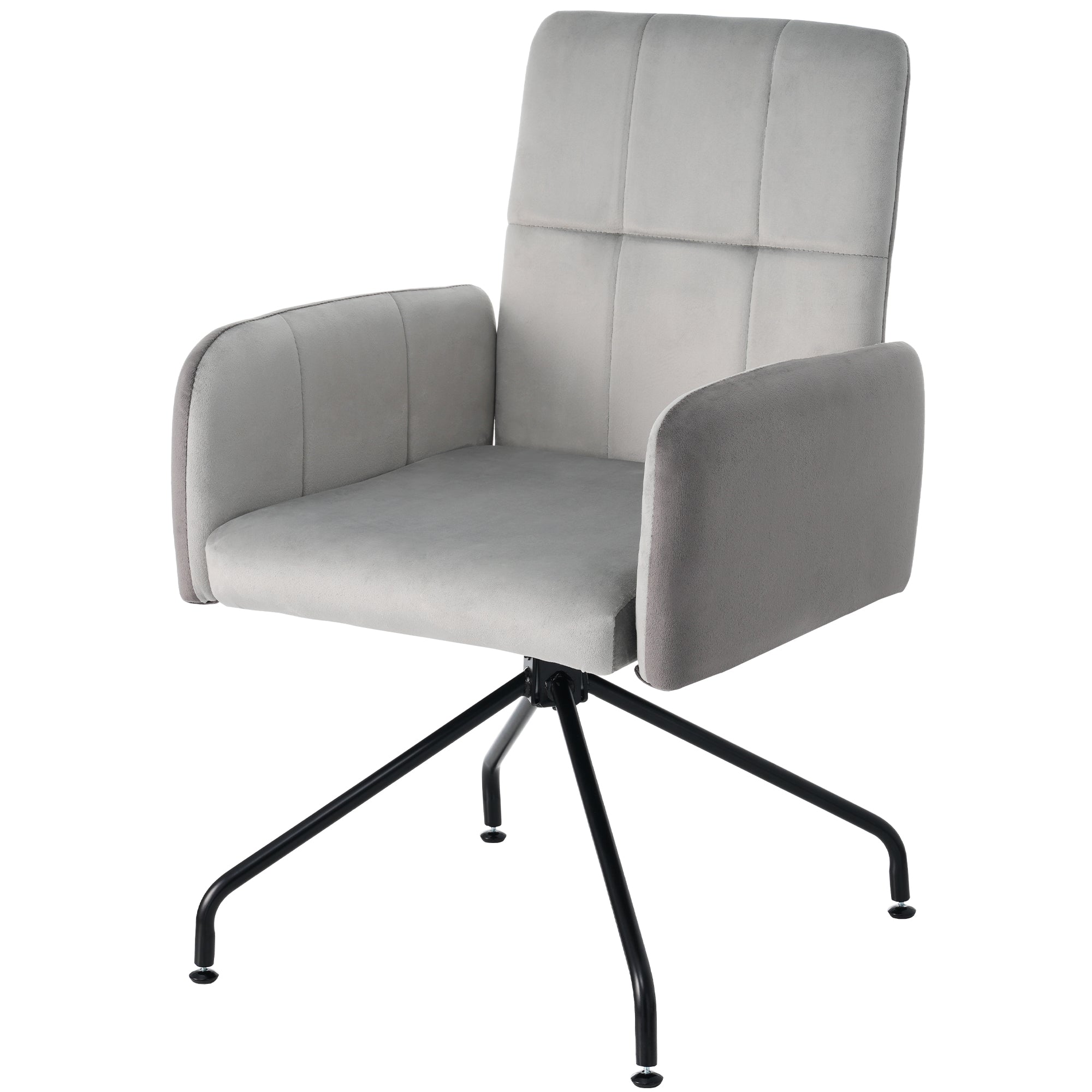 Logidon Dining Room Chairs Made of Velvet Gray Set of 2 Armchairs