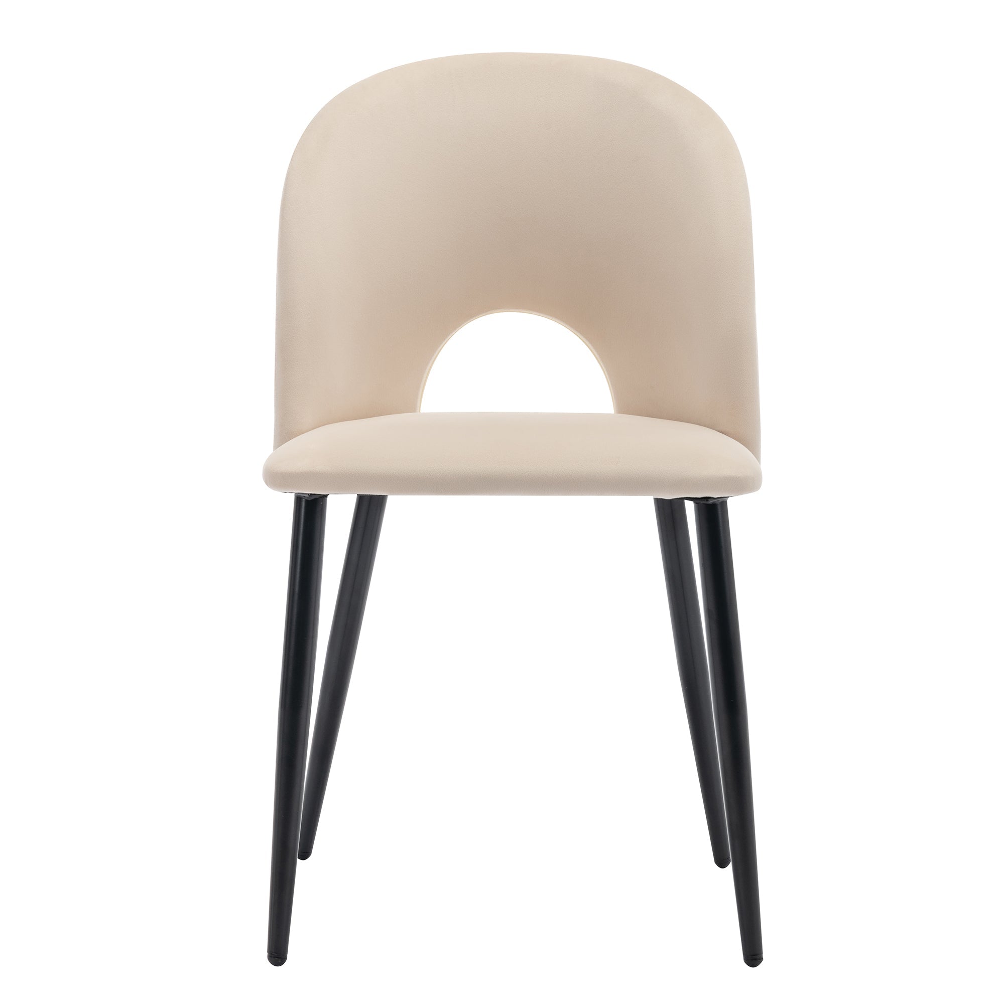 Logidon eetgroep 140x80 eettafelset beige fluwelen stoelen ruitpatroon