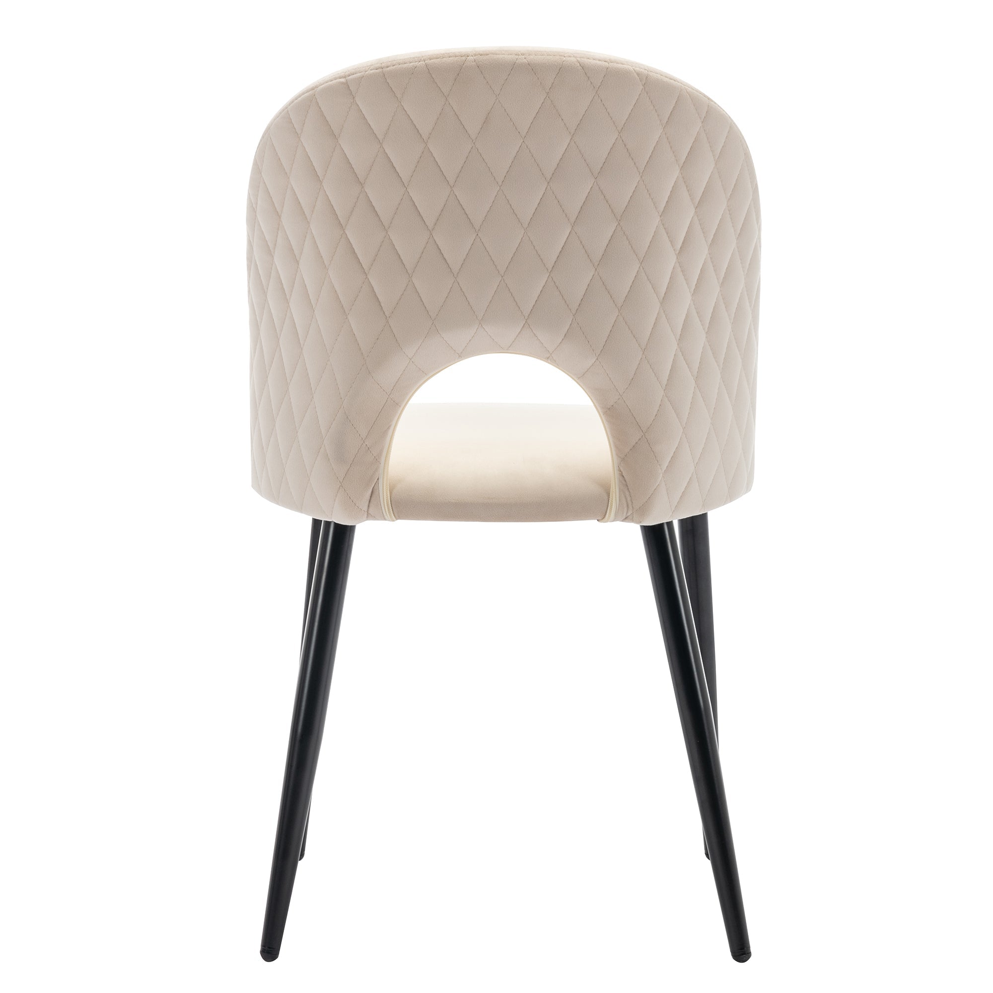 Logidon eetgroep 140x80 eettafelset beige fluwelen stoelen ruitpatroon