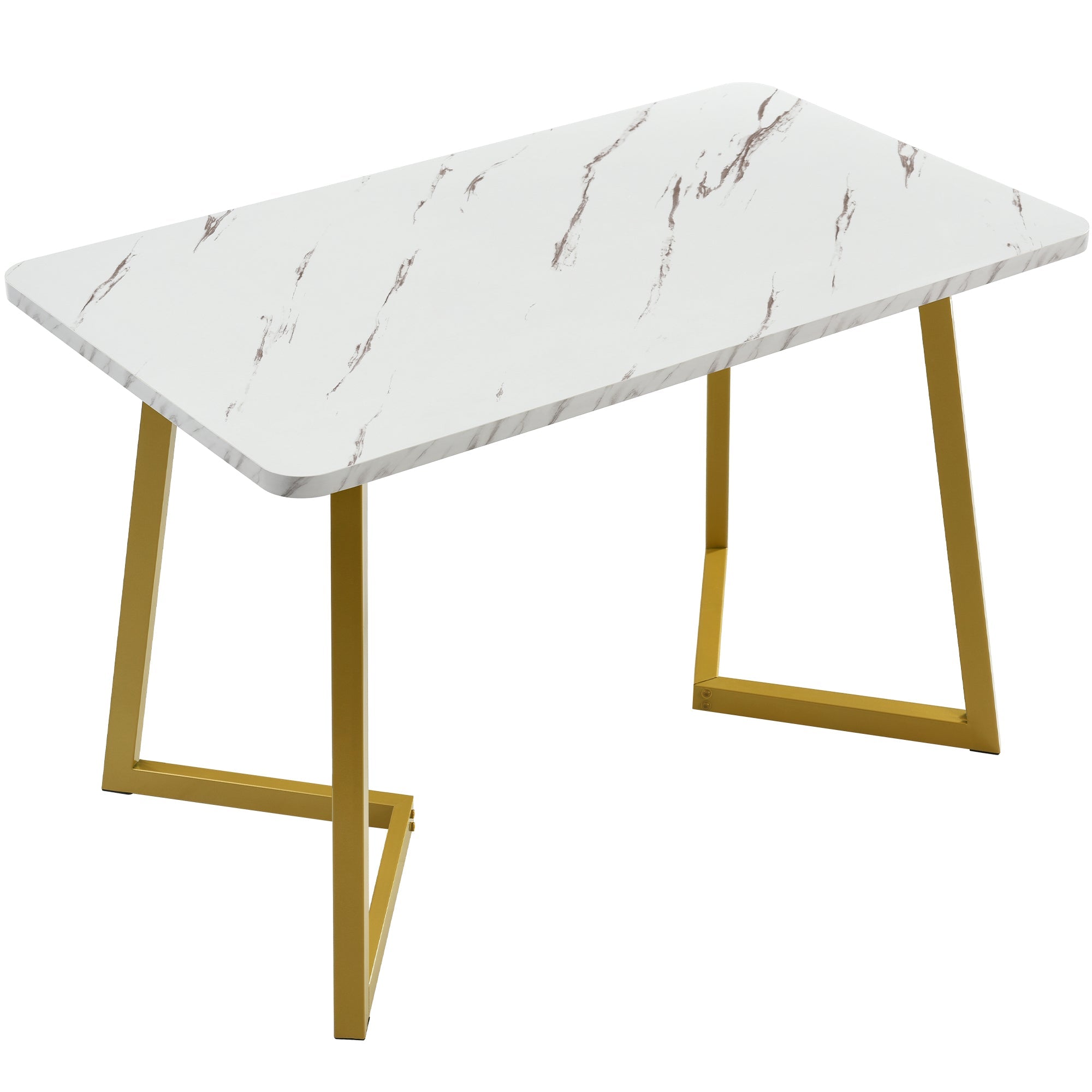 Logidon Eettafelset 117x68 cm Donkergrijze stoelen 4 met gouden poten
