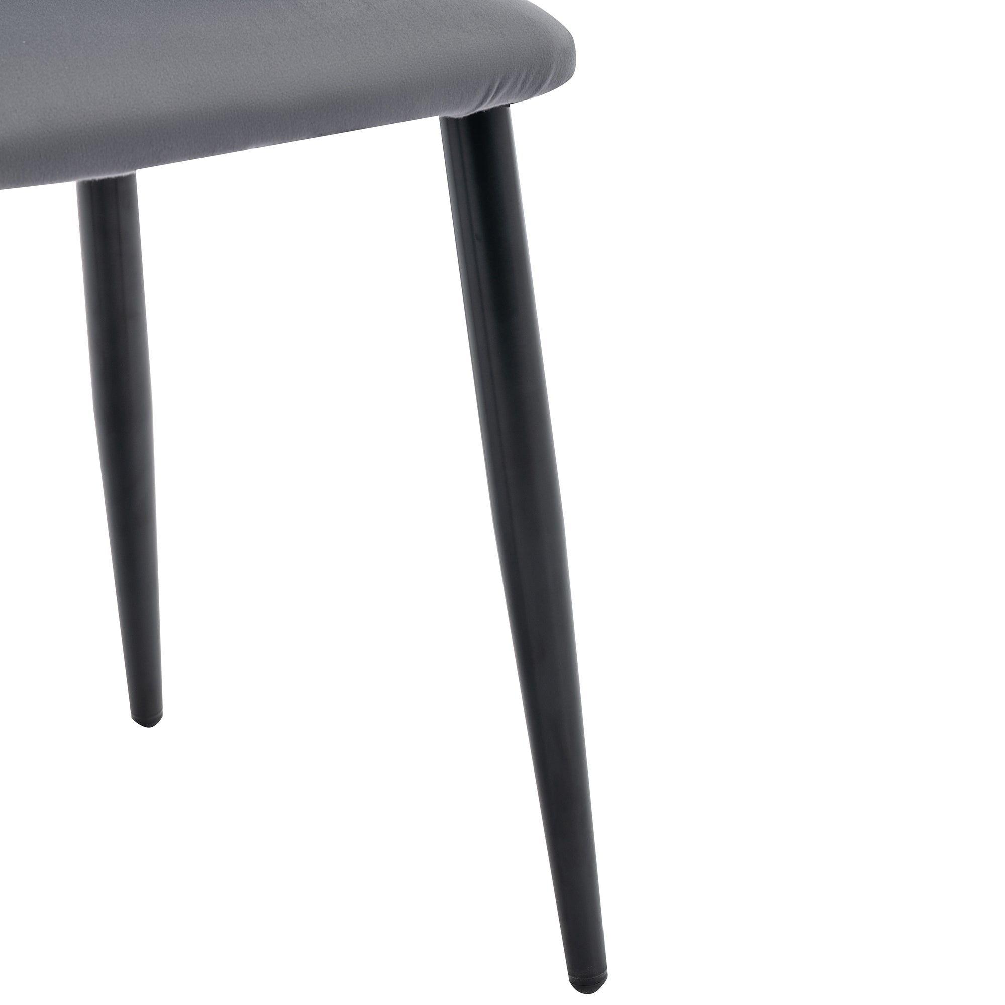 Logidon eettafel stoelenset 6 fluweel grijze design stoelen rugleuning