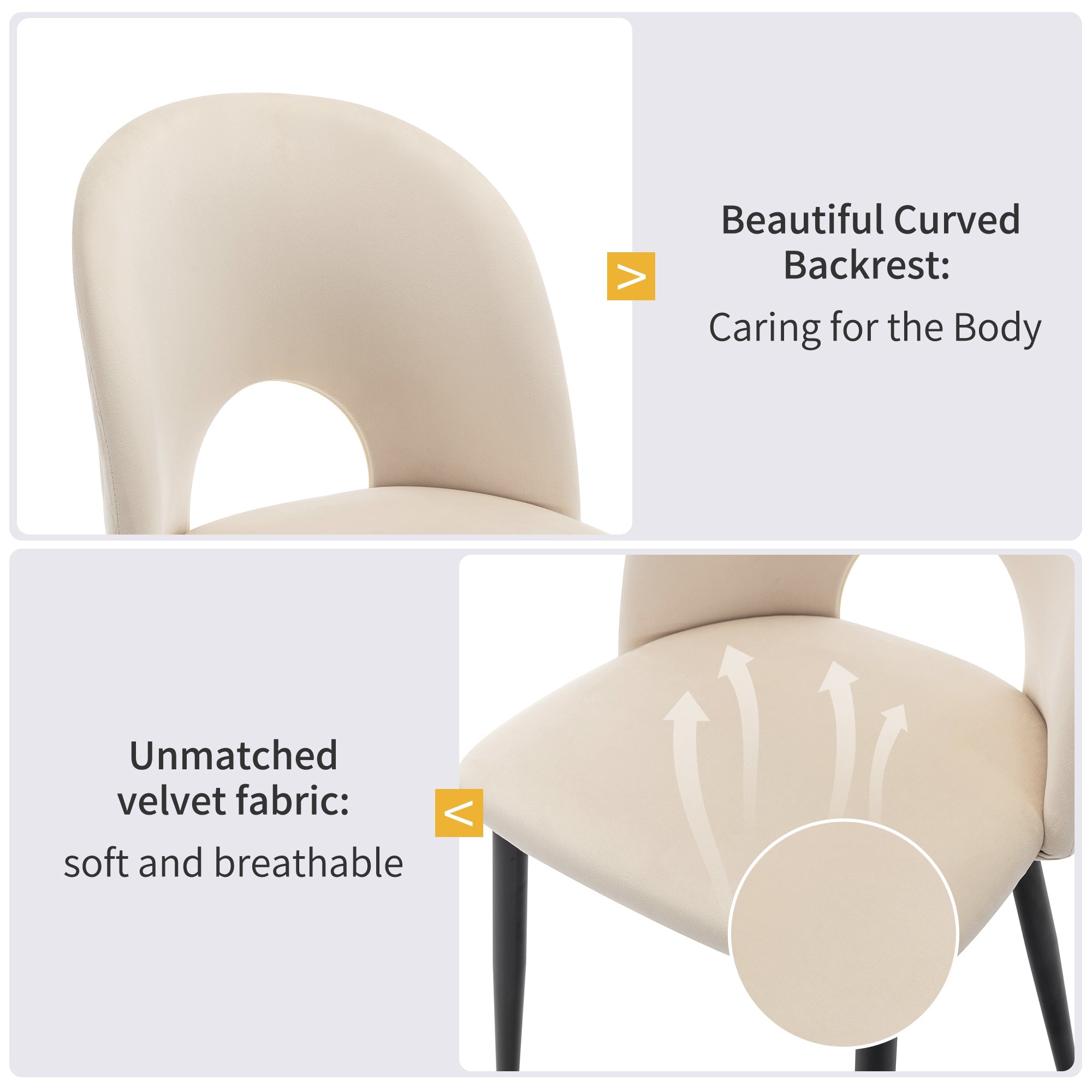 Logidon Eettafelset 140x80cm Eettafelset met 4 stoelen Beige fluweel ruitpatroon