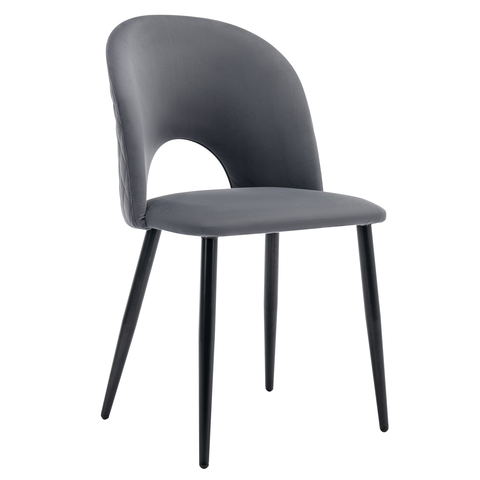 Logidon eettafel stoelenset 6 fluweel grijze design stoelen rugleuning