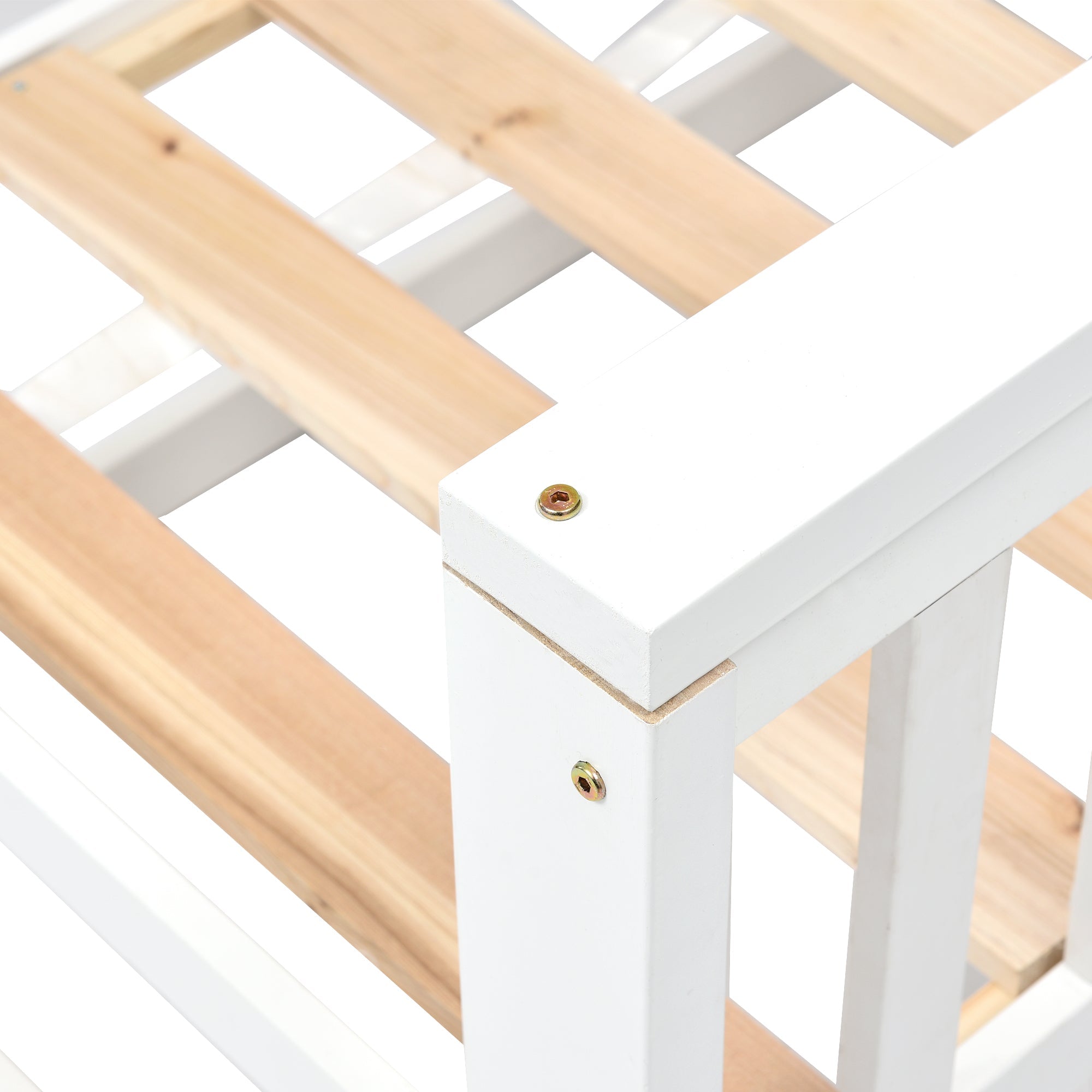 Logidon stapelbed met trap verstelbare tafel wit 90x200