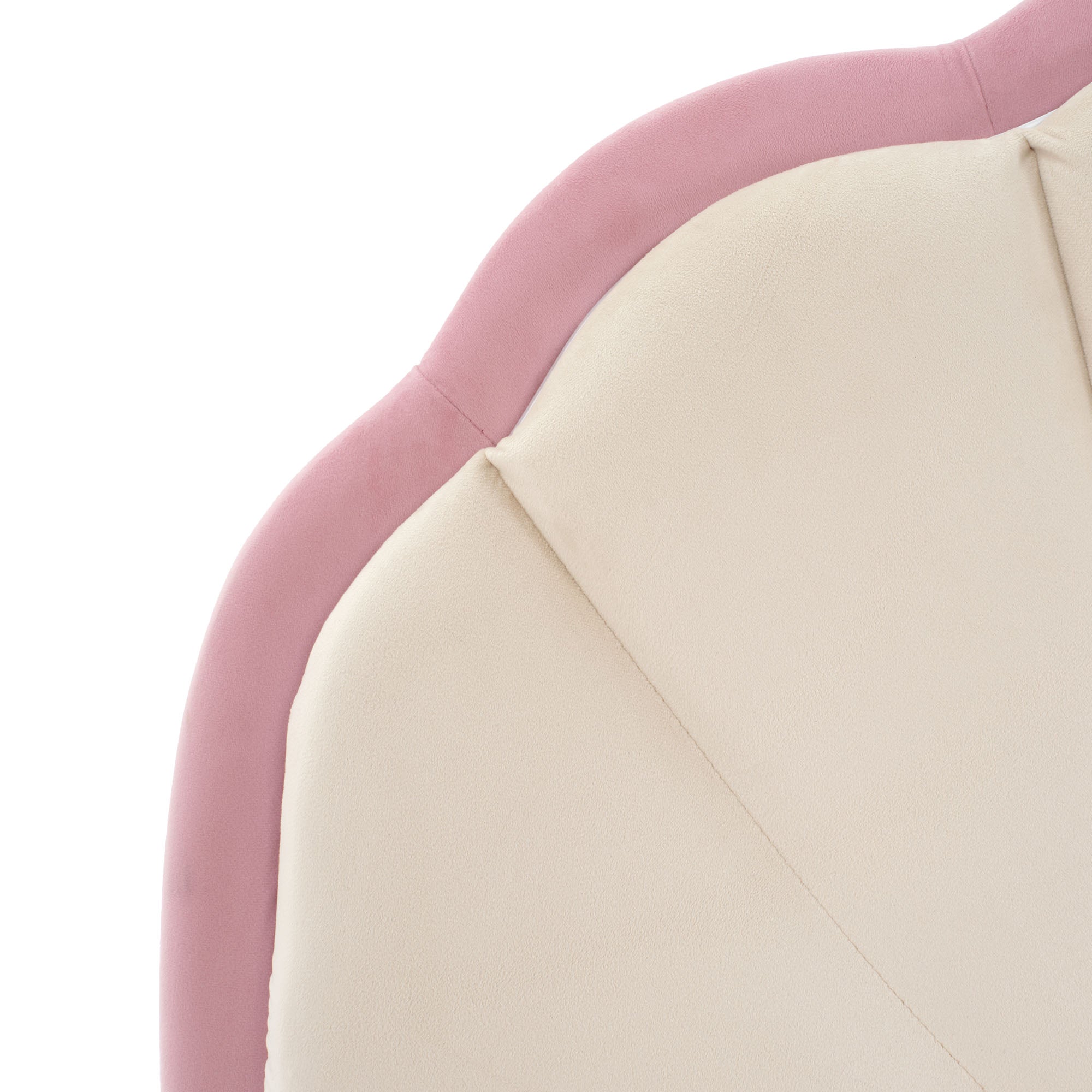 Logidon gestoffeerd bed 90x200 cm met LED-lichtstrips beige roze