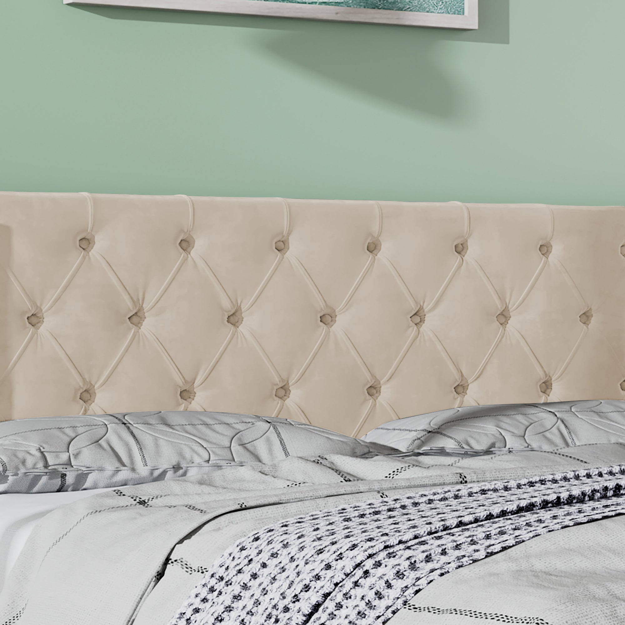 Logidon stof gestoffeerd bed 160x200 beige fluweel met hydraulische bedbox