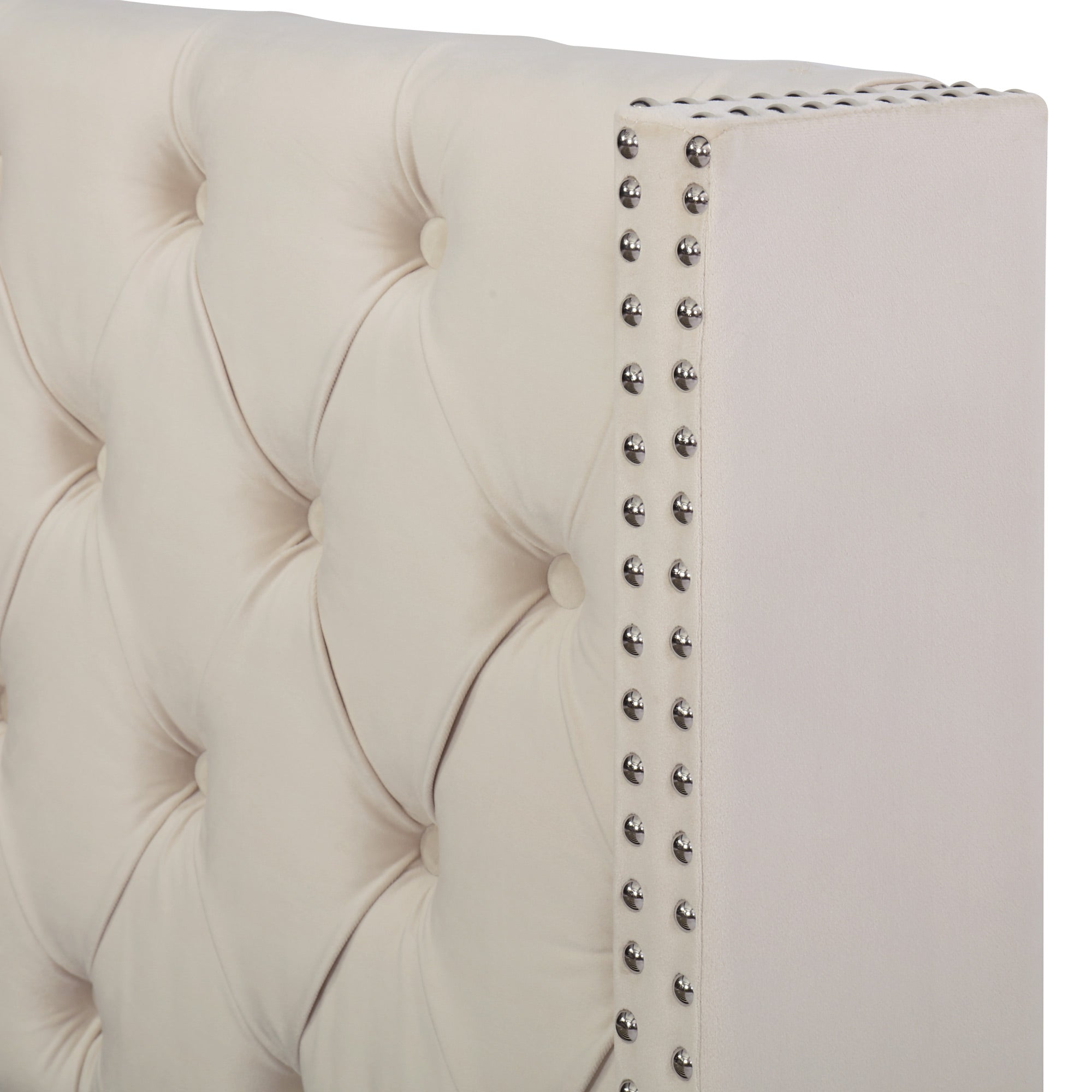 Logidon stof gestoffeerd bed 160x200 beige fluweel met hydraulische bedbox