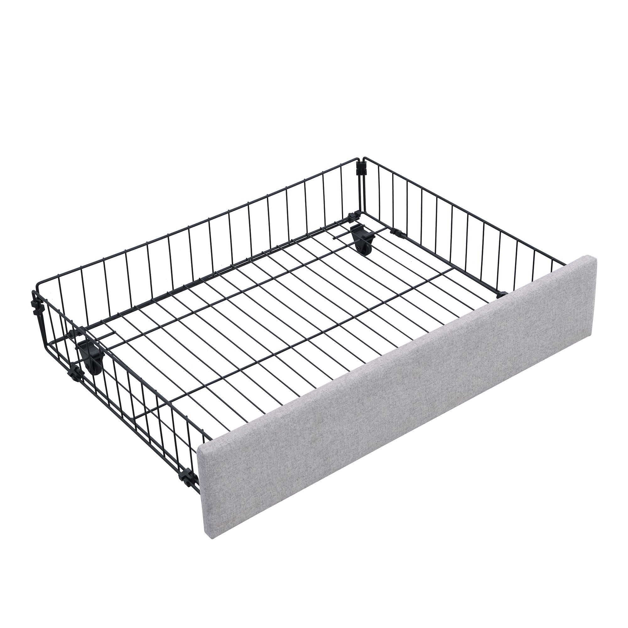 Logidon gestoffeerd bed 180x200 grijs met LED-verlichting en lades