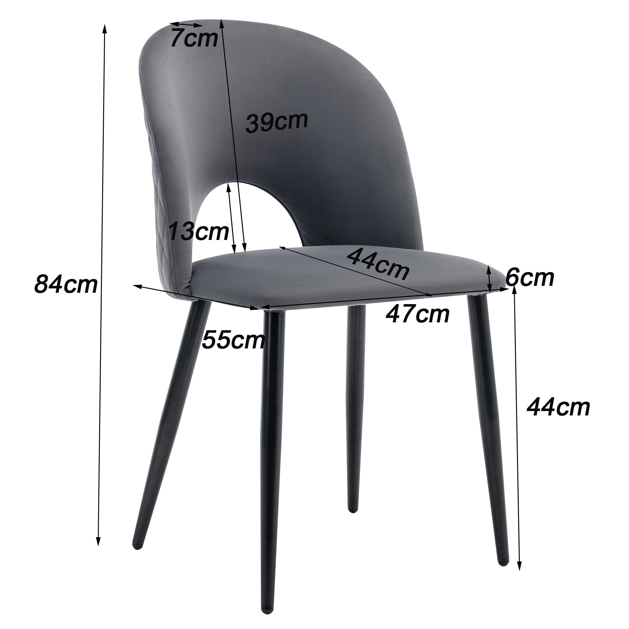 Logidon Eettafelset 117x68 cm Eettafelset met vier stoelen Grijs fluweel
