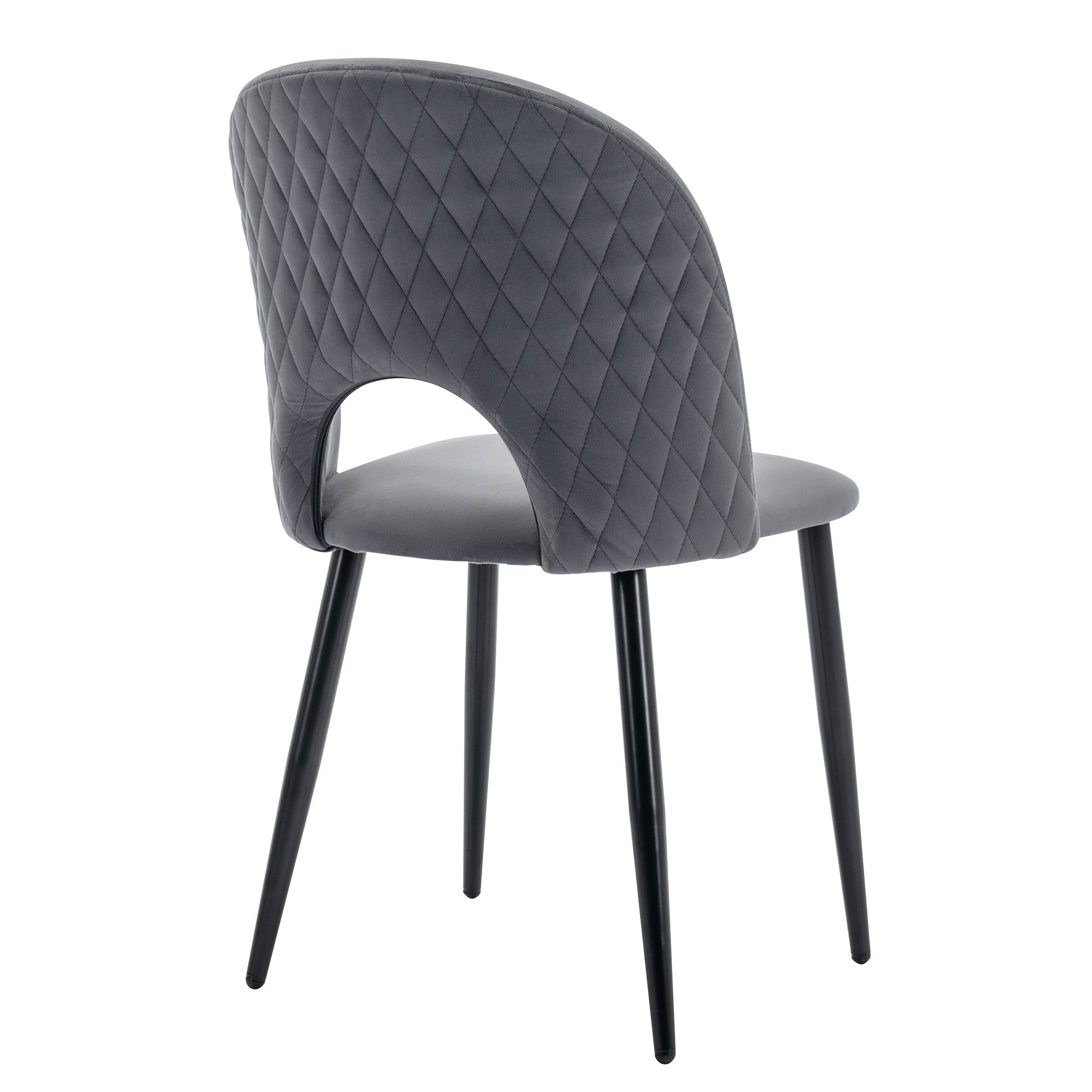 Logidon eetgroep 140x80cm eettafelset 4 stoelen grijs fluweel