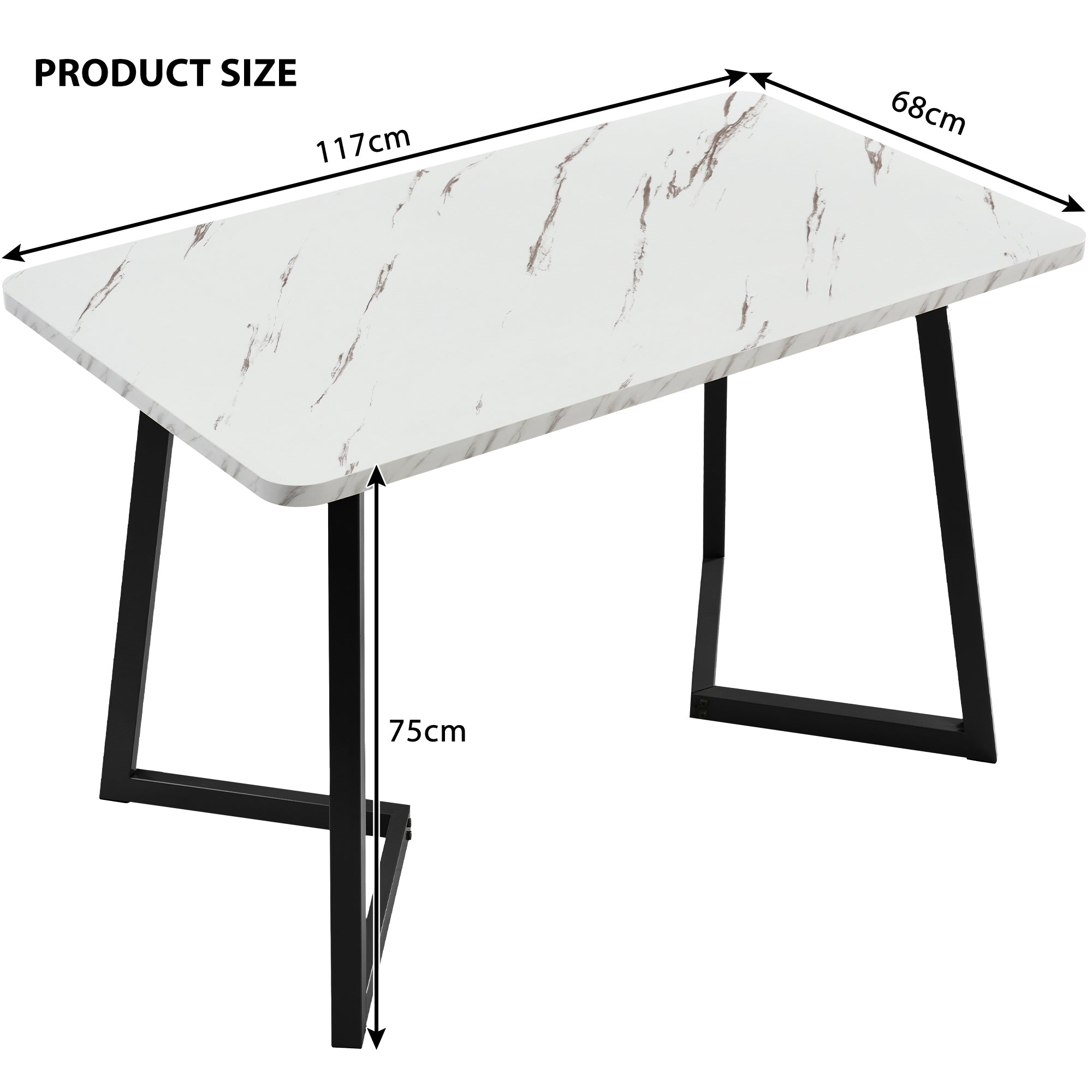 Logidon eetgroep 117x68 cm eettafel met vier fluwelen stoelen beige