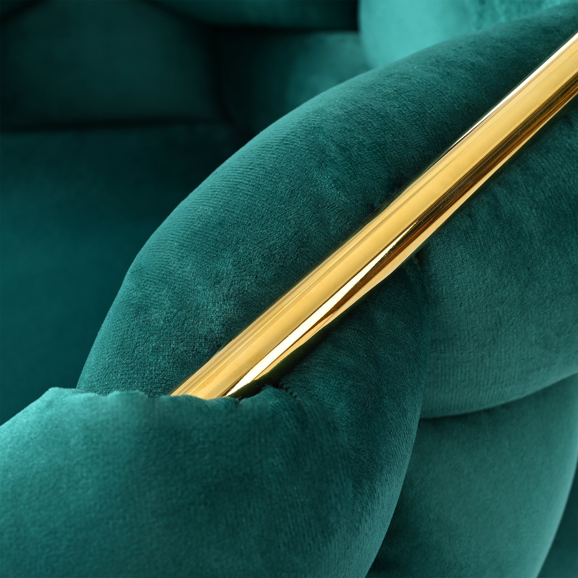 Logidon Luxury Velor Chair Green Bubble With Gold-Plated Legs