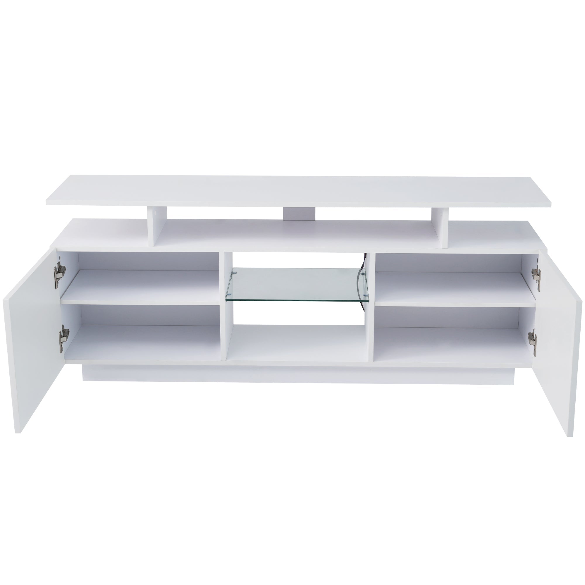 Logidon Wit TV-meubel met 16 kleuren LED-verlichting 1,40m