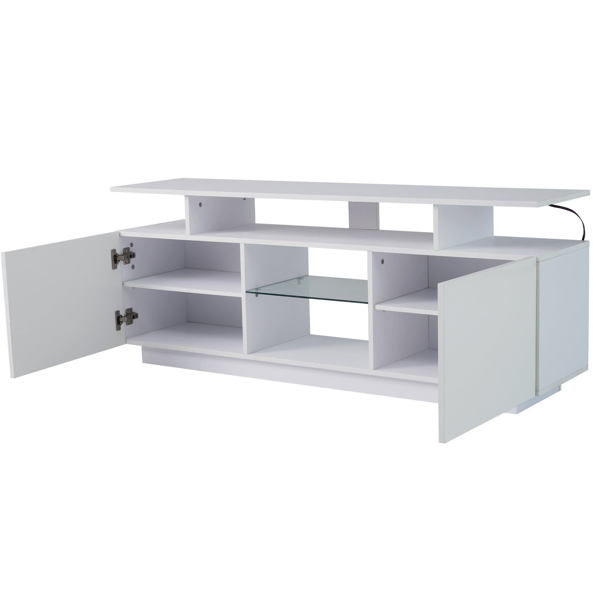 Logidon Wit TV-meubel met 16 kleuren LED-verlichting 1,40m