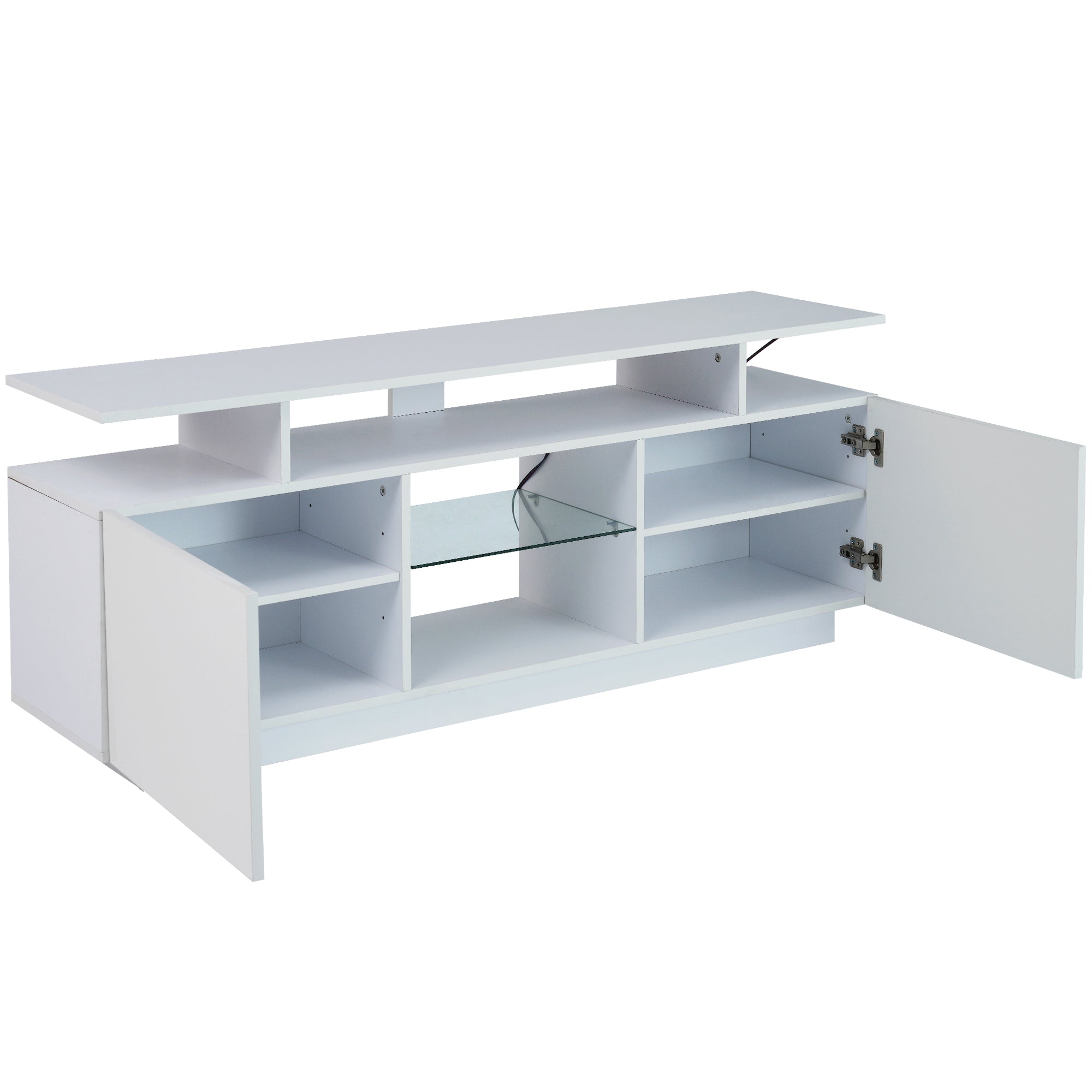 Logidon Wit TV-meubel met 16 kleuren LED-verlichting 1,40m