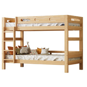 Logidon stapelbed 90x200 naturel hout Twee eenpersoonsbedden