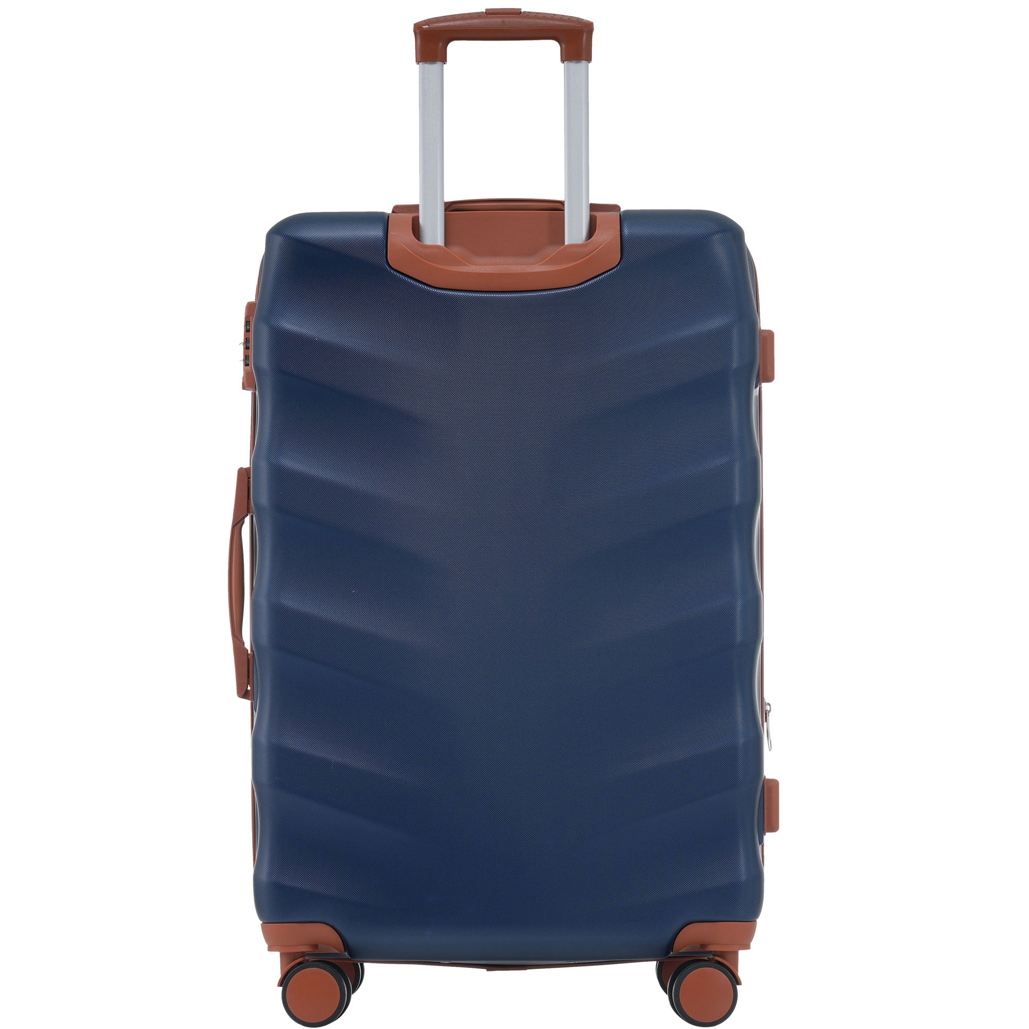 Logidon kofferset M-L-XL harde schaal koningsblauw bruin TSA 4 wielen