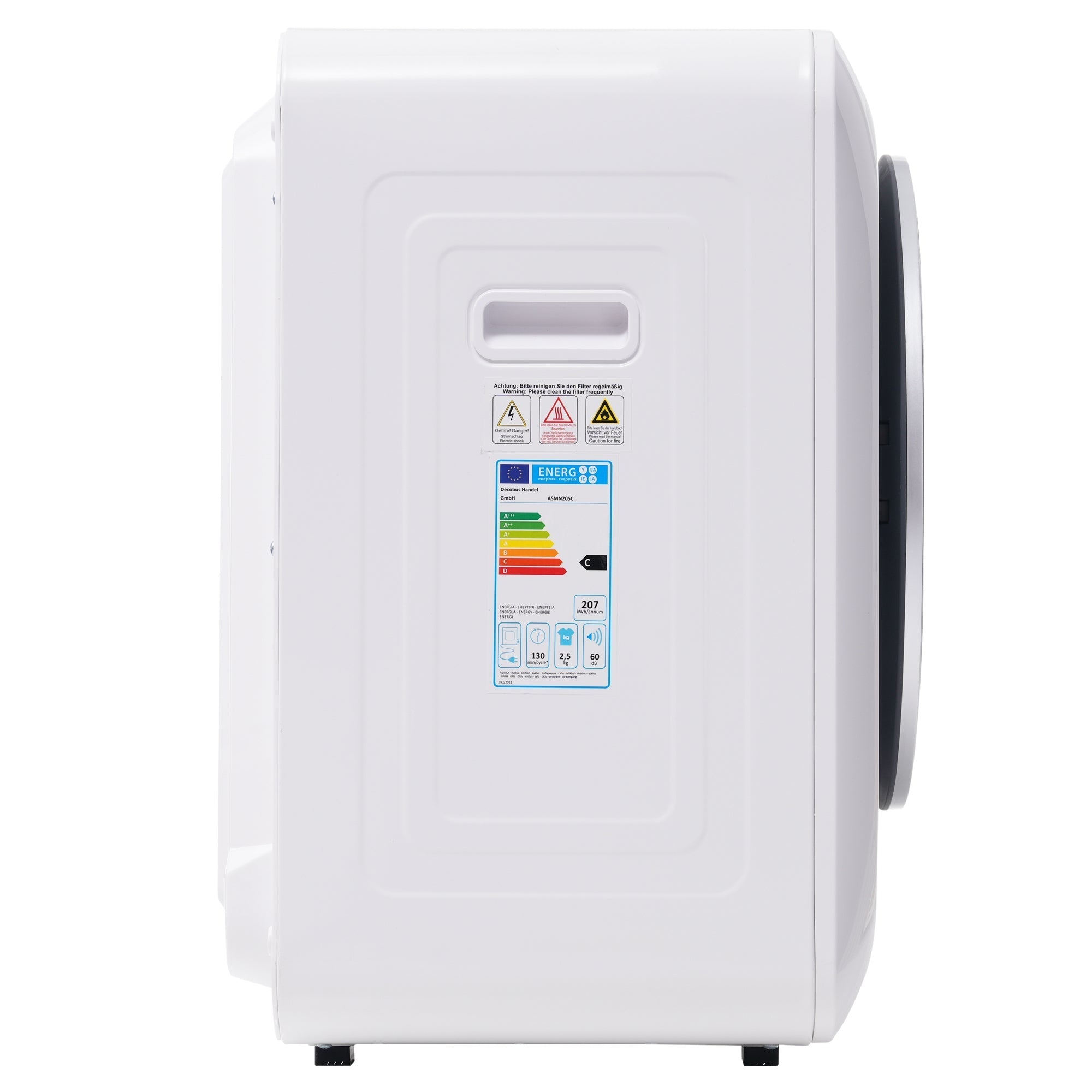 Logidon exhaust dryer white 2.5 kg to 4 kg 850 W multiple filtration