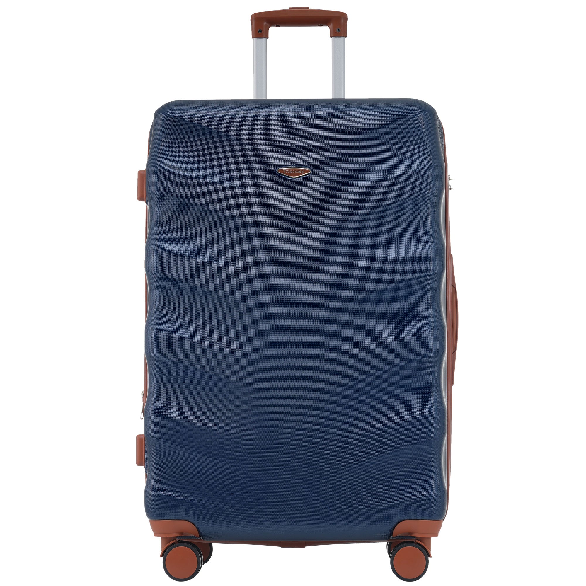 Logidon kofferset M-L-XL harde schaal koningsblauw bruin TSA 4 wielen