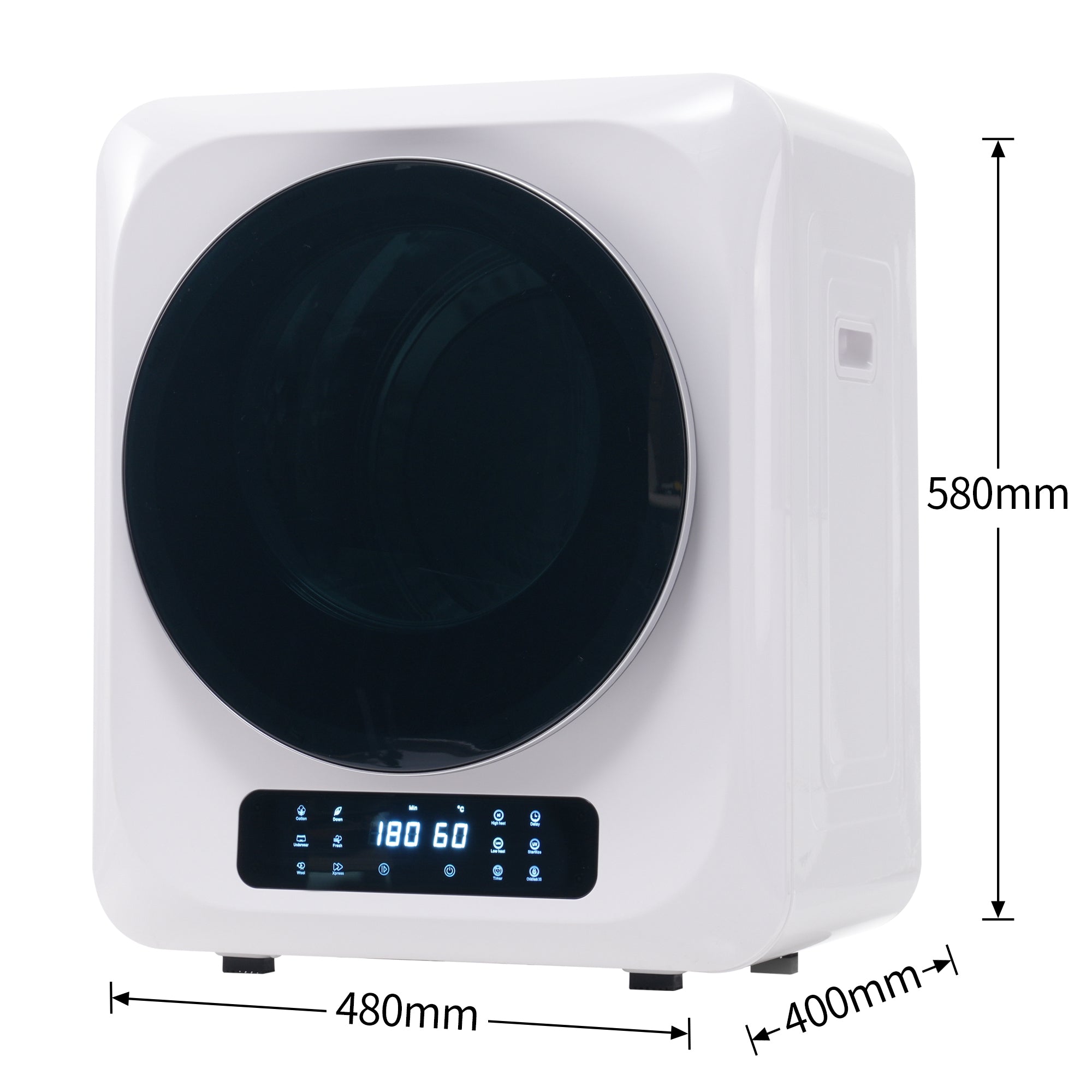 Logidon exhaust dryer white 2.5 kg to 4 kg 850 W multiple filtration