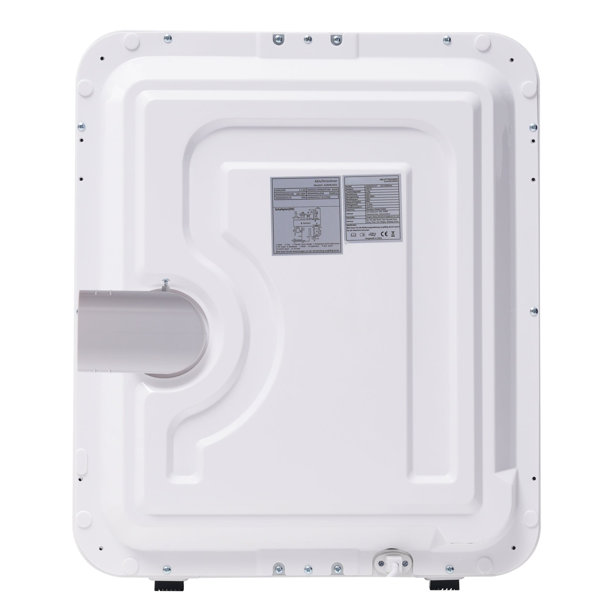 Logidon exhaust dryer white 2.5 kg to 4 kg 850 W multiple filtration