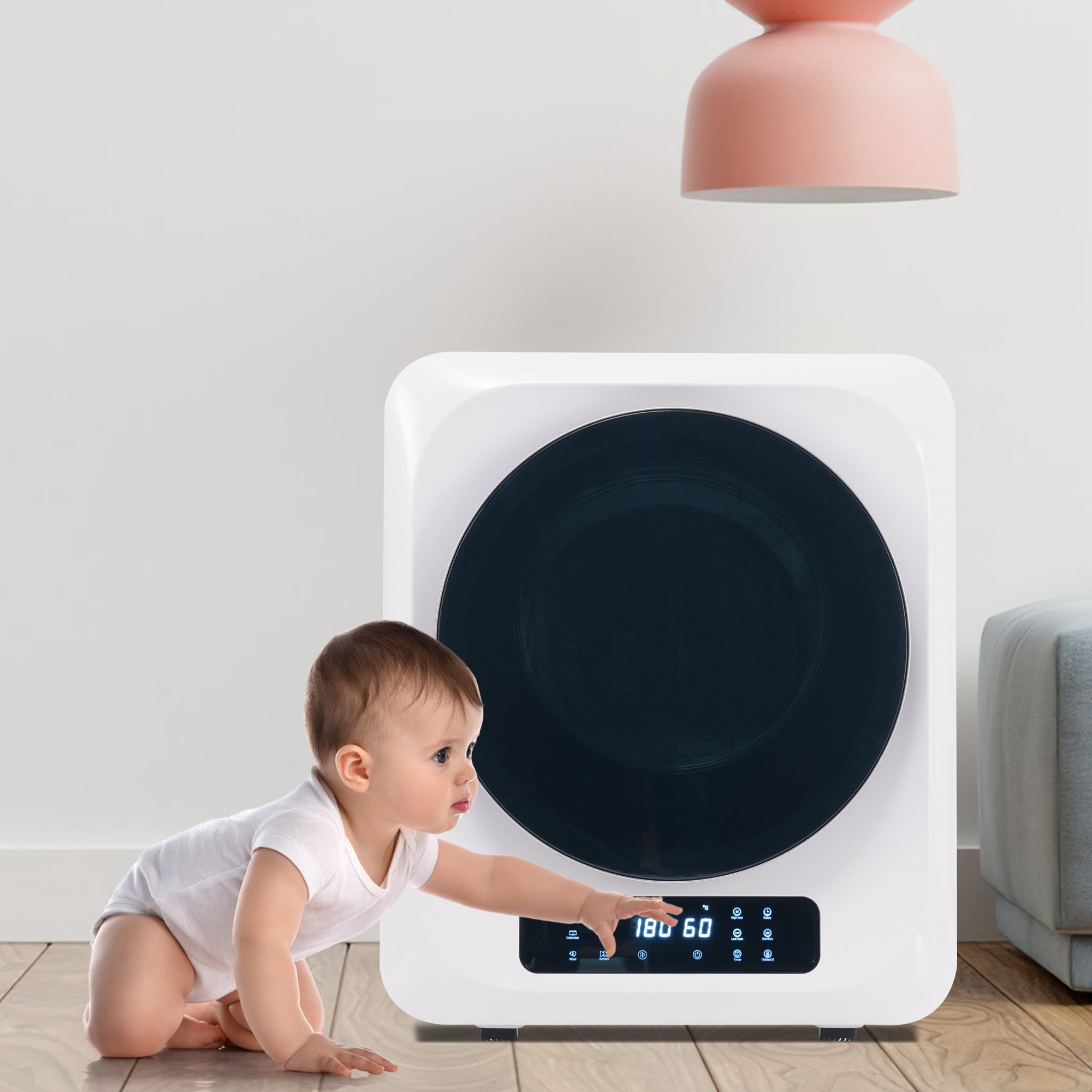 Logidon exhaust dryer white 2.5 kg to 4 kg 850 W multiple filtration