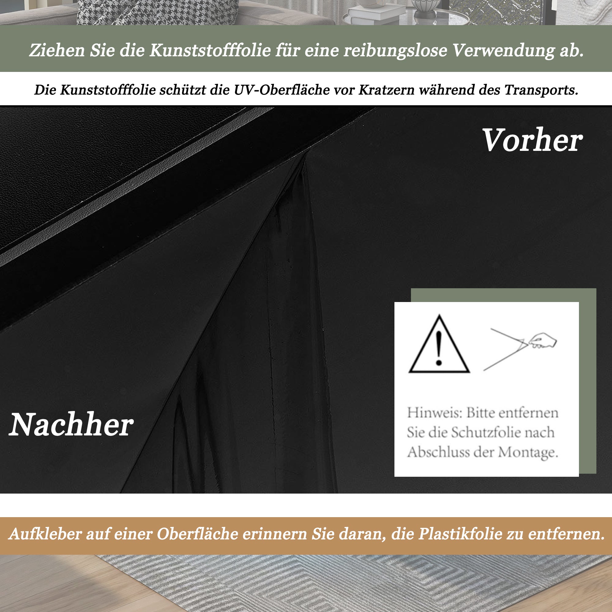 Logidon Vierkante Salontafel Zwart LED 16 Kleuren 70x70x36 cm