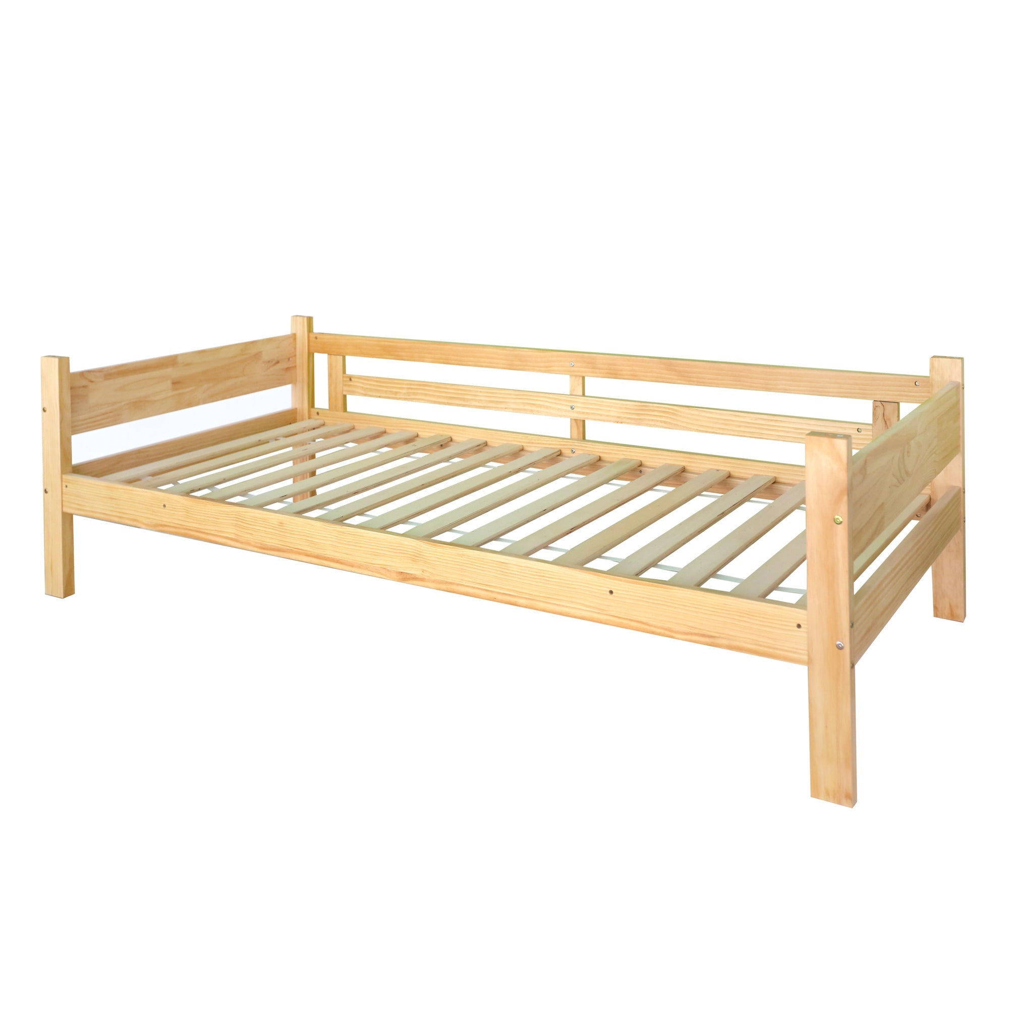 Logidon stapelbed 90x200 naturel hout Twee eenpersoonsbedden