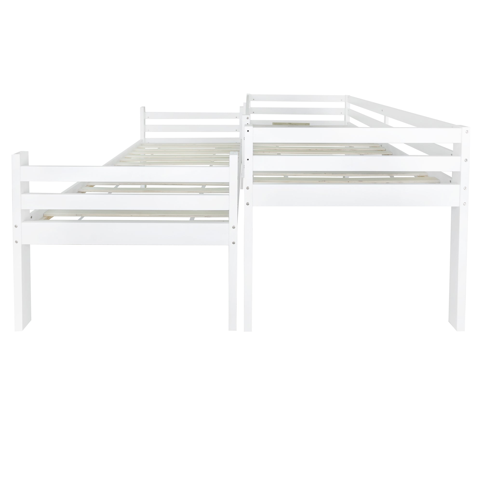 Logidon stapelbed voor kinderen 90x200cm wit. Op te delen in 2 eenpersoonsbedden
