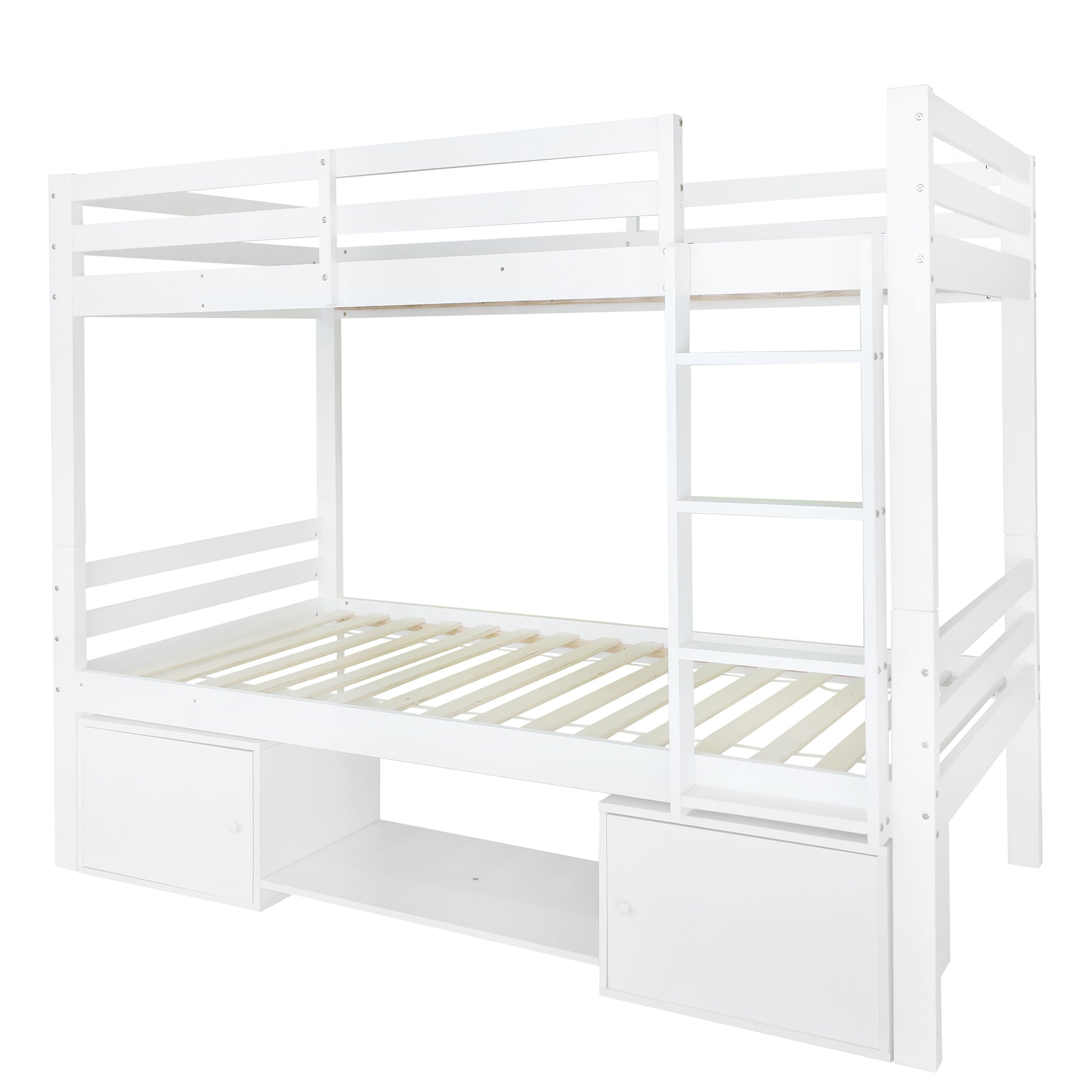 Logidon stapelbed voor kinderen 90x200cm wit. Op te delen in 2 eenpersoonsbedden