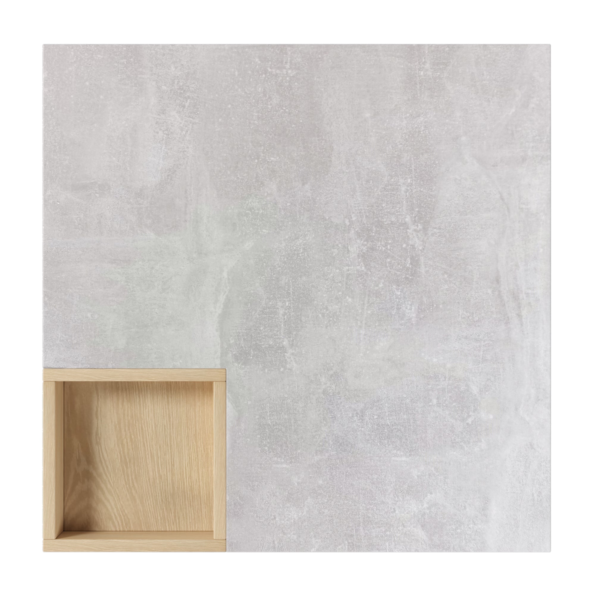 Logidon salontafel betongrijs uitneembare opbergbak 72x72 cm