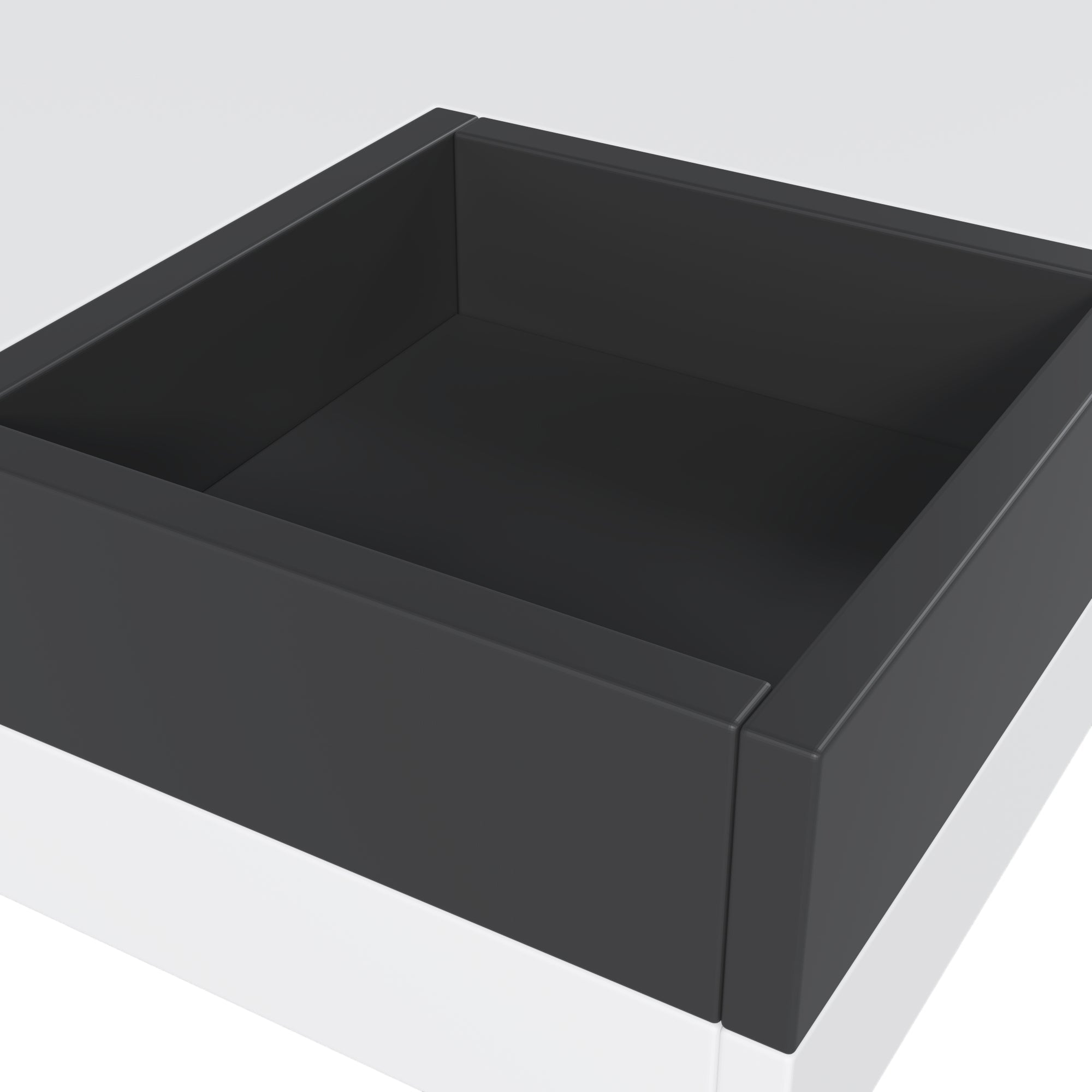 Logidon Hoogglans Salontafel Wit Zwart Met Afneembare Box 72x72x30 cm LED