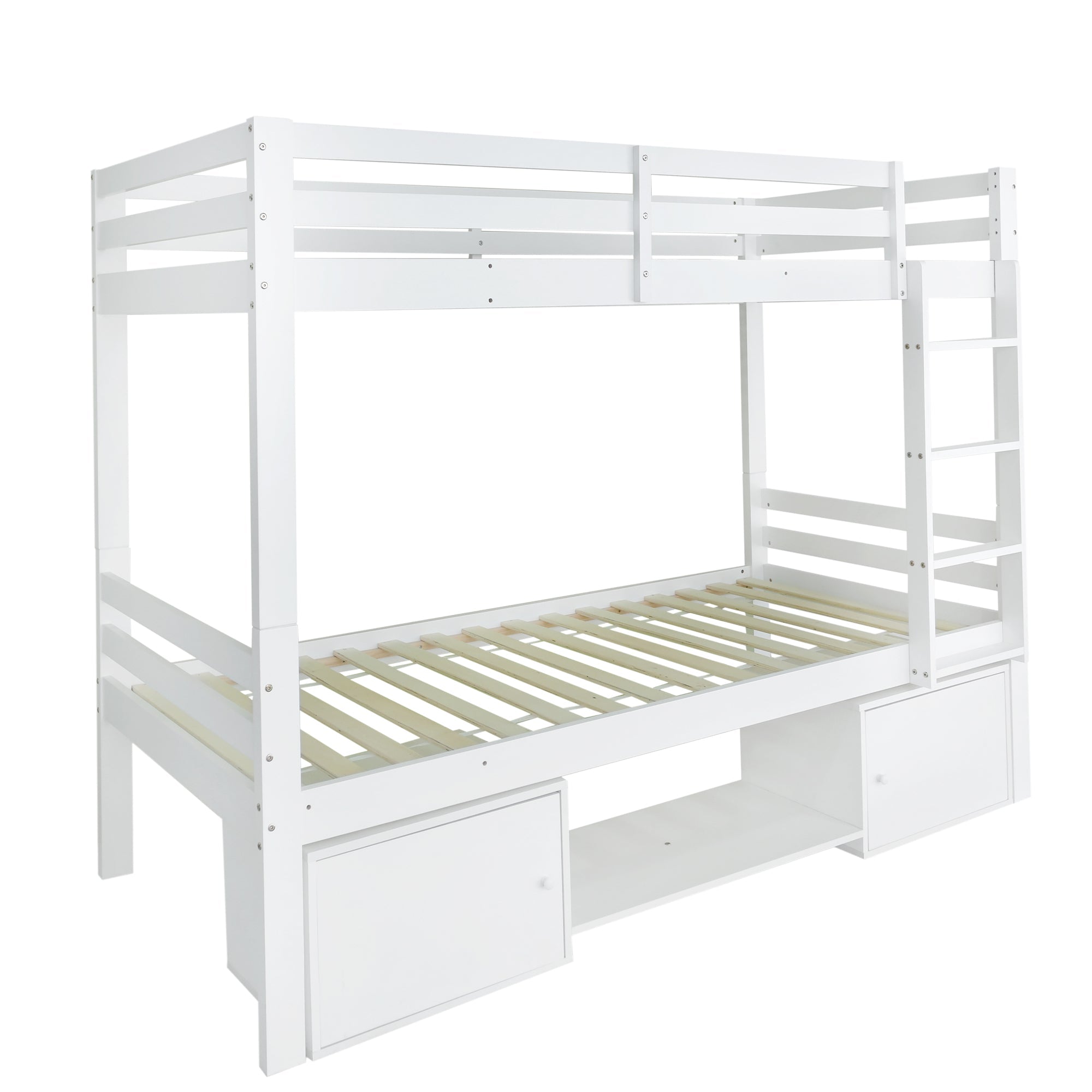 Logidon stapelbed voor kinderen 90x200cm wit. Op te delen in 2 eenpersoonsbedden
