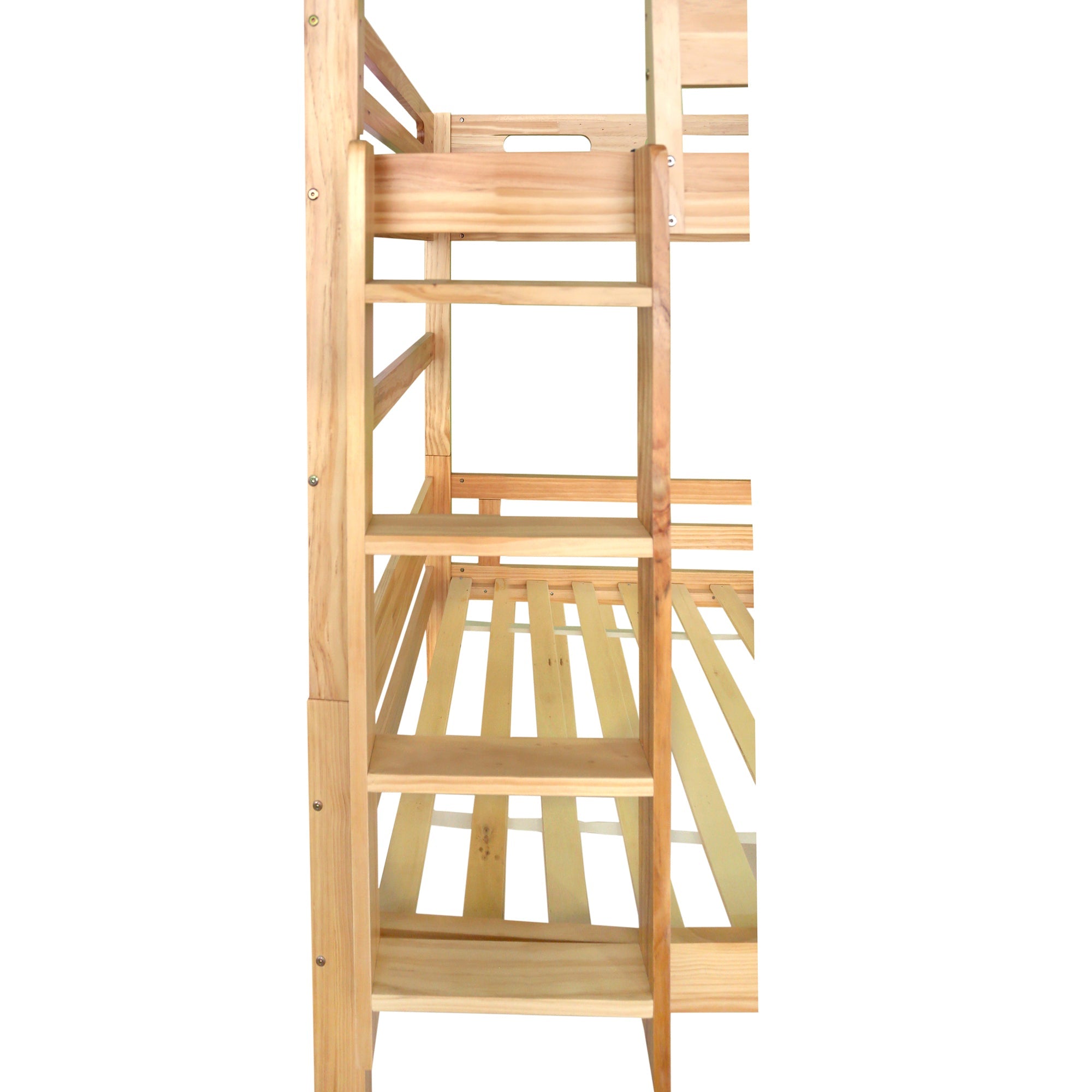 Logidon stapelbed 90x200 naturel hout Twee eenpersoonsbedden