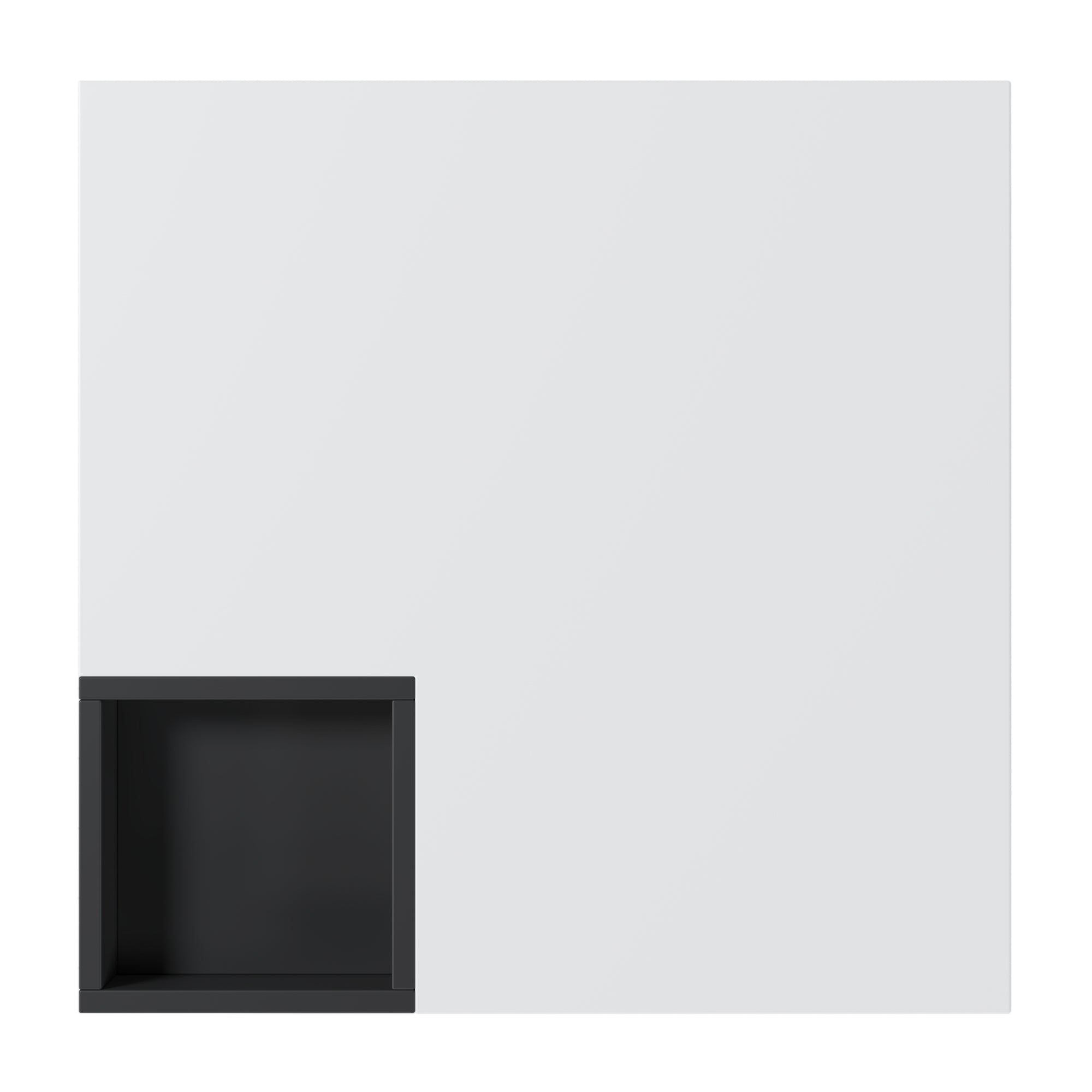 Logidon Hoogglans Salontafel Wit Zwart Met Afneembare Box 72x72x30 cm LED