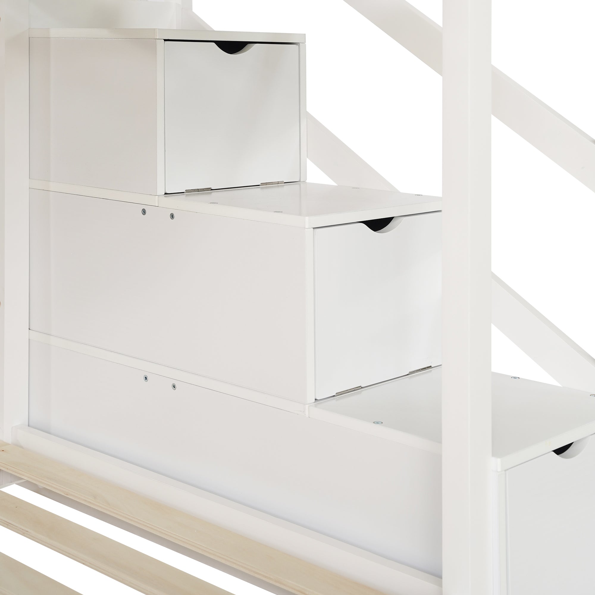 Logidon kinderbed boomhut hoogslaper 90x200 wit met valbeveiliging