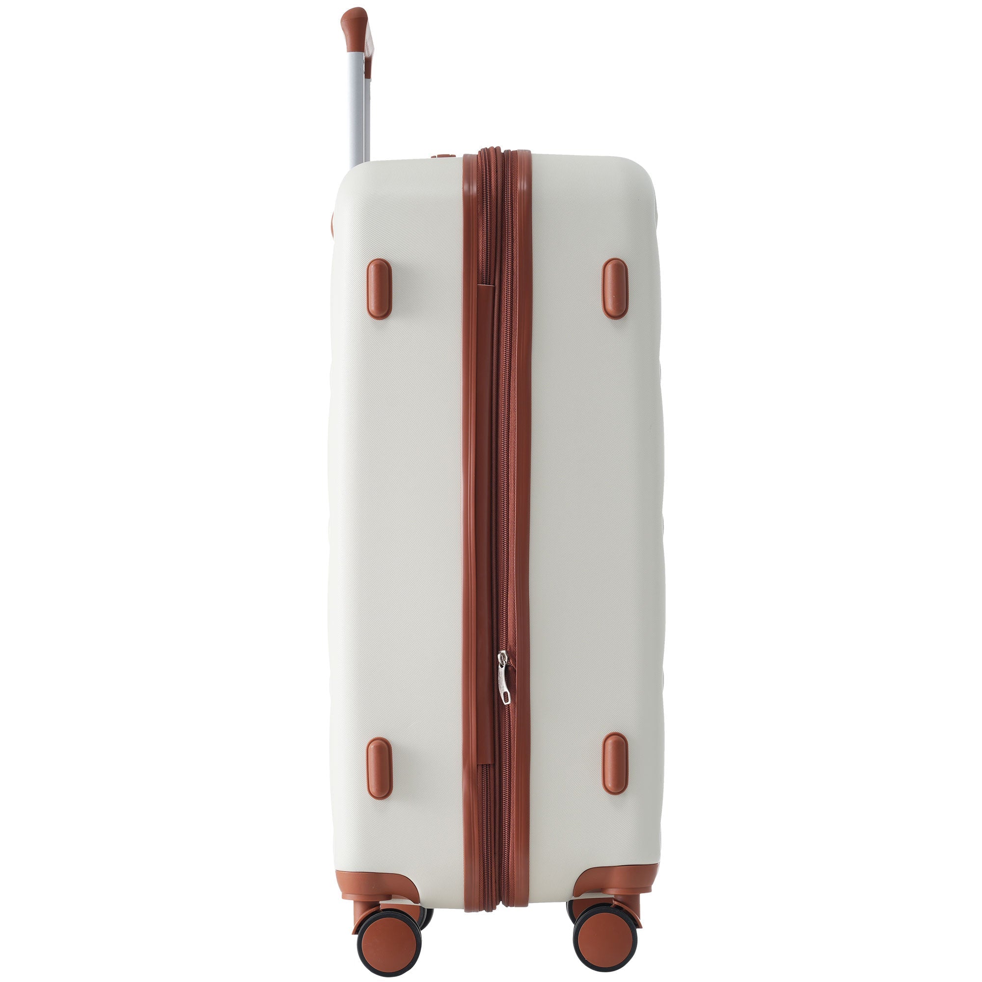 Logidon harde koffer 24 inch rolkoffer crèmebruin TSA-slot