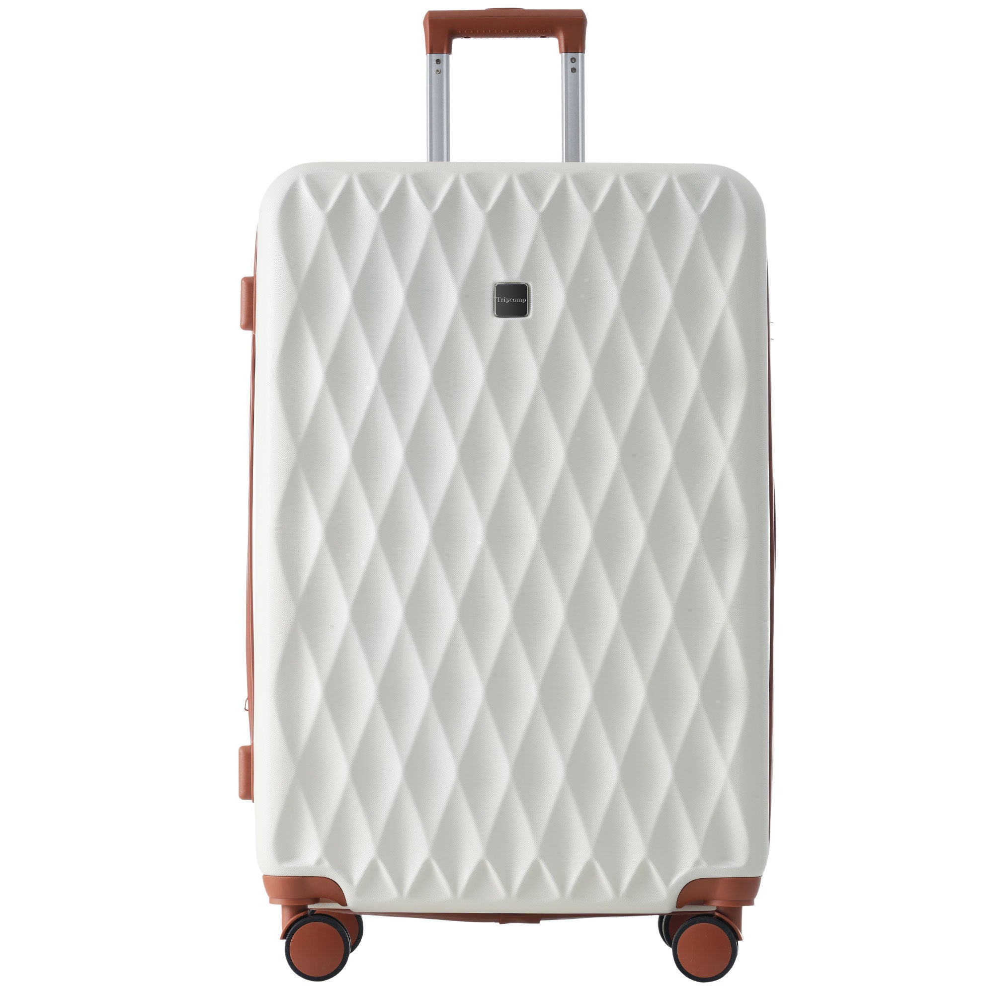 Logidon harde koffer 24 inch rolkoffer crèmebruin TSA-slot