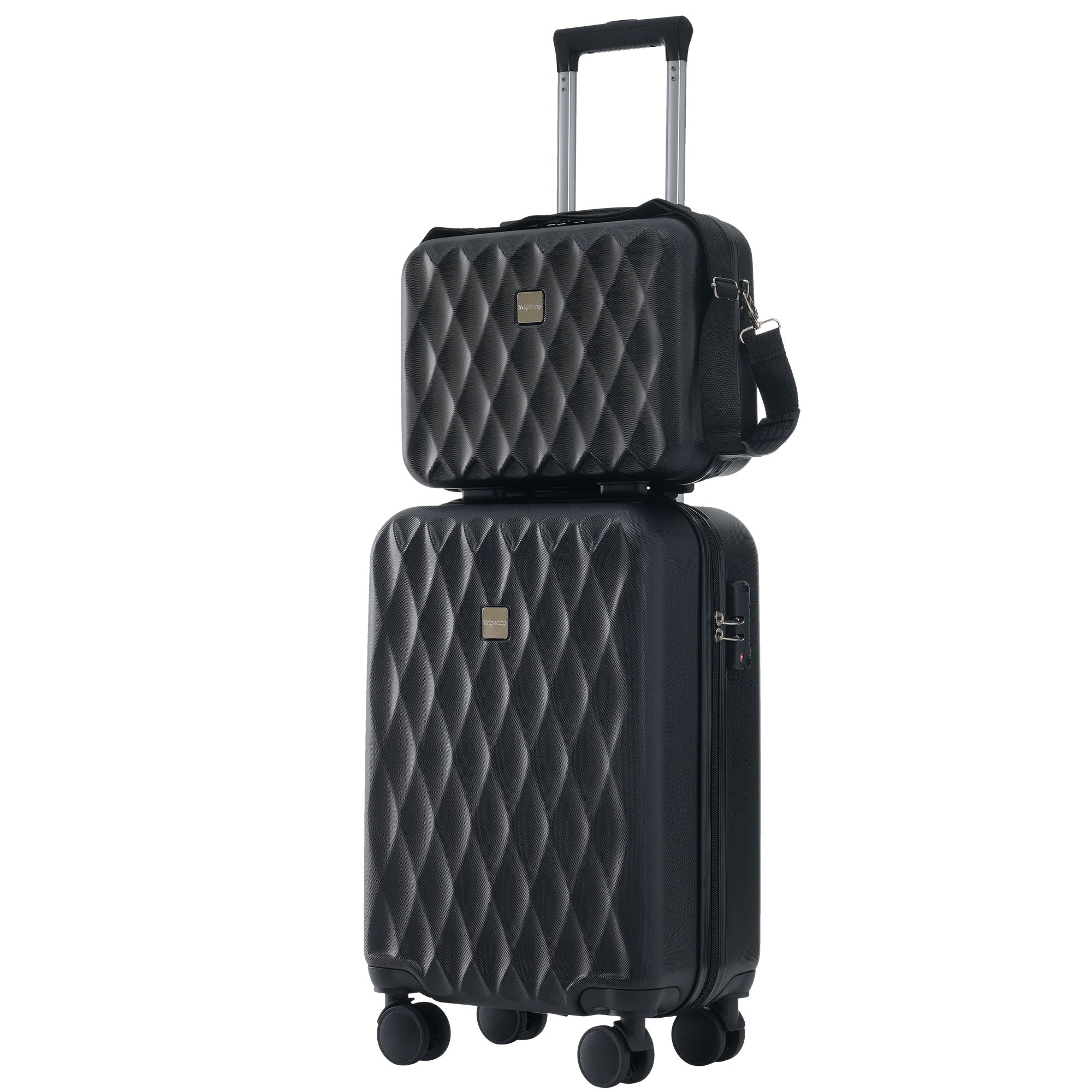 Logidon kofferset S M L XL harde schaalset met make-up tasje zwart