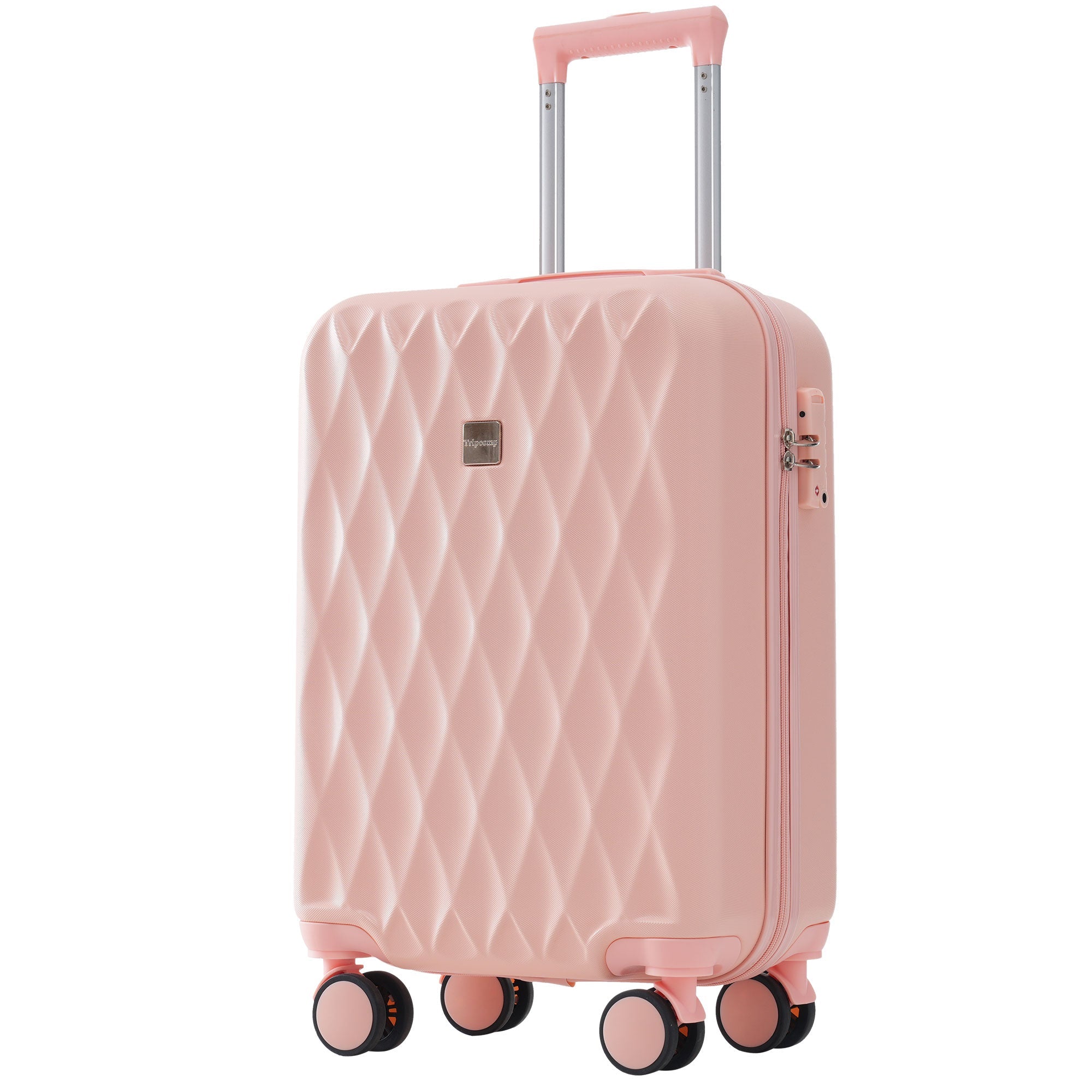 Logidon harde koffer 20 inch roze handbagage wielen TSA-sleuf