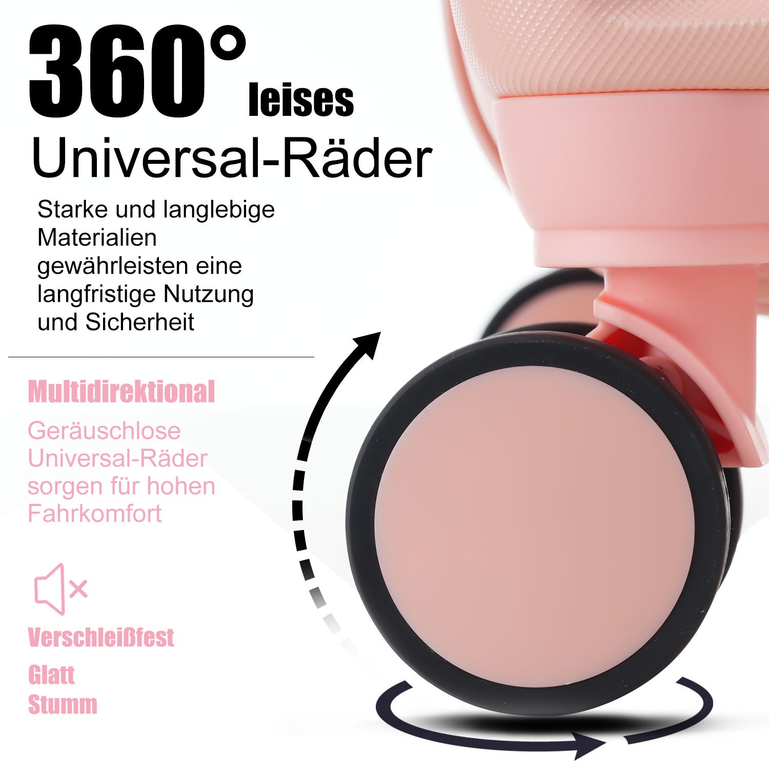 Logidon harde koffer 20 inch roze handbagage wielen TSA-sleuf