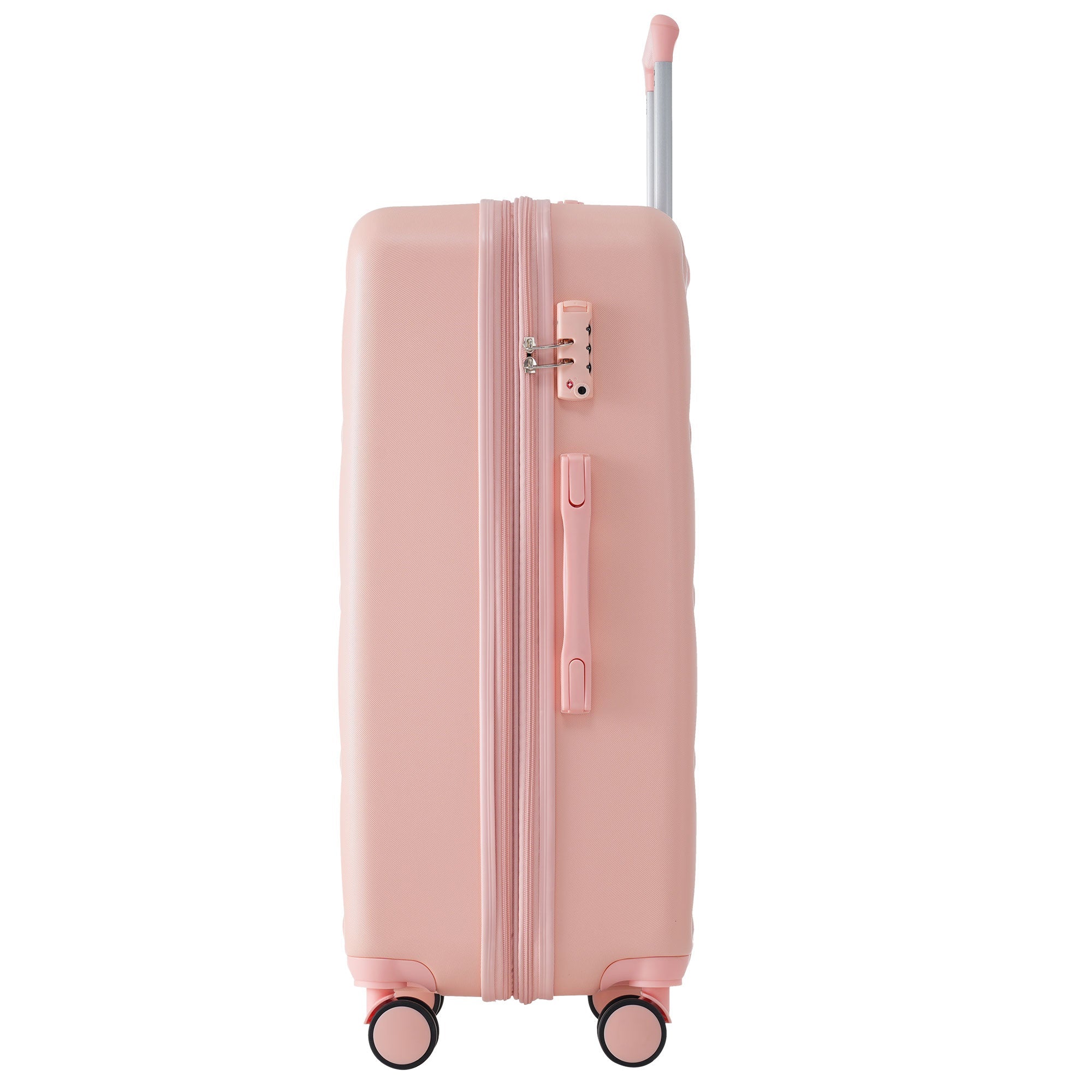 Logidon kofferset M L XL roze harde schaal 4 wielen TSA