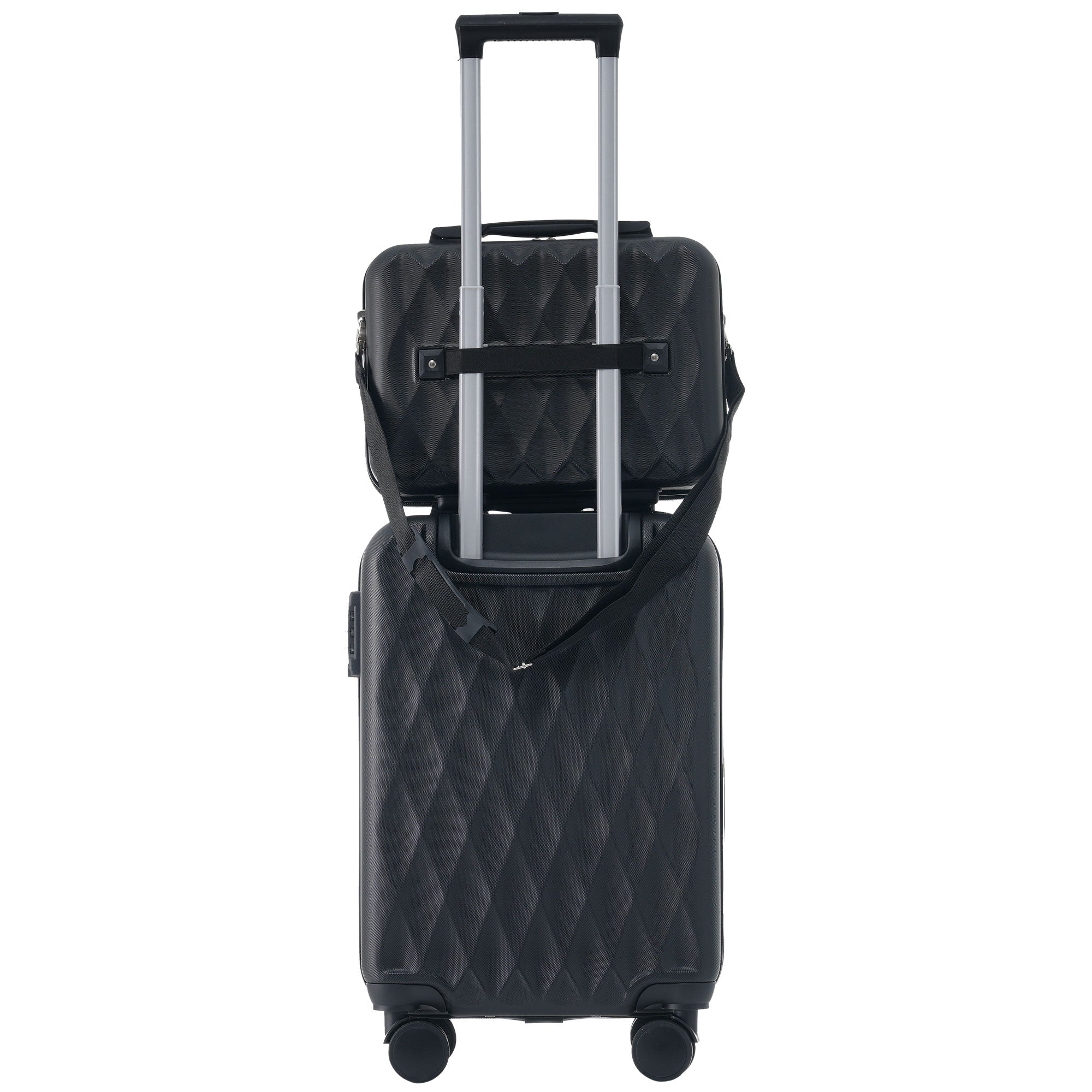 Logidon kofferset S M L XL harde schaalset met make-up tasje zwart