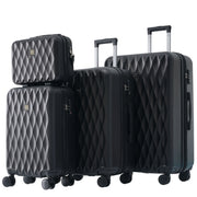 Logidon kofferset S M L XL harde schaalset met make-up tasje zwart
