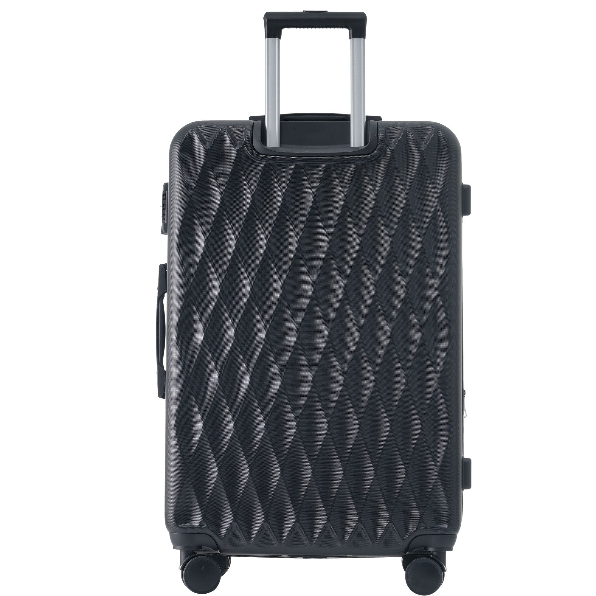 Logidon kofferset M-L-XL harde schaal, ABS, 4 wielen, zwart