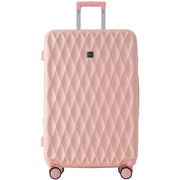 Logidon hardshell koffer roze, 4 wielen, TSA slot, handbagage