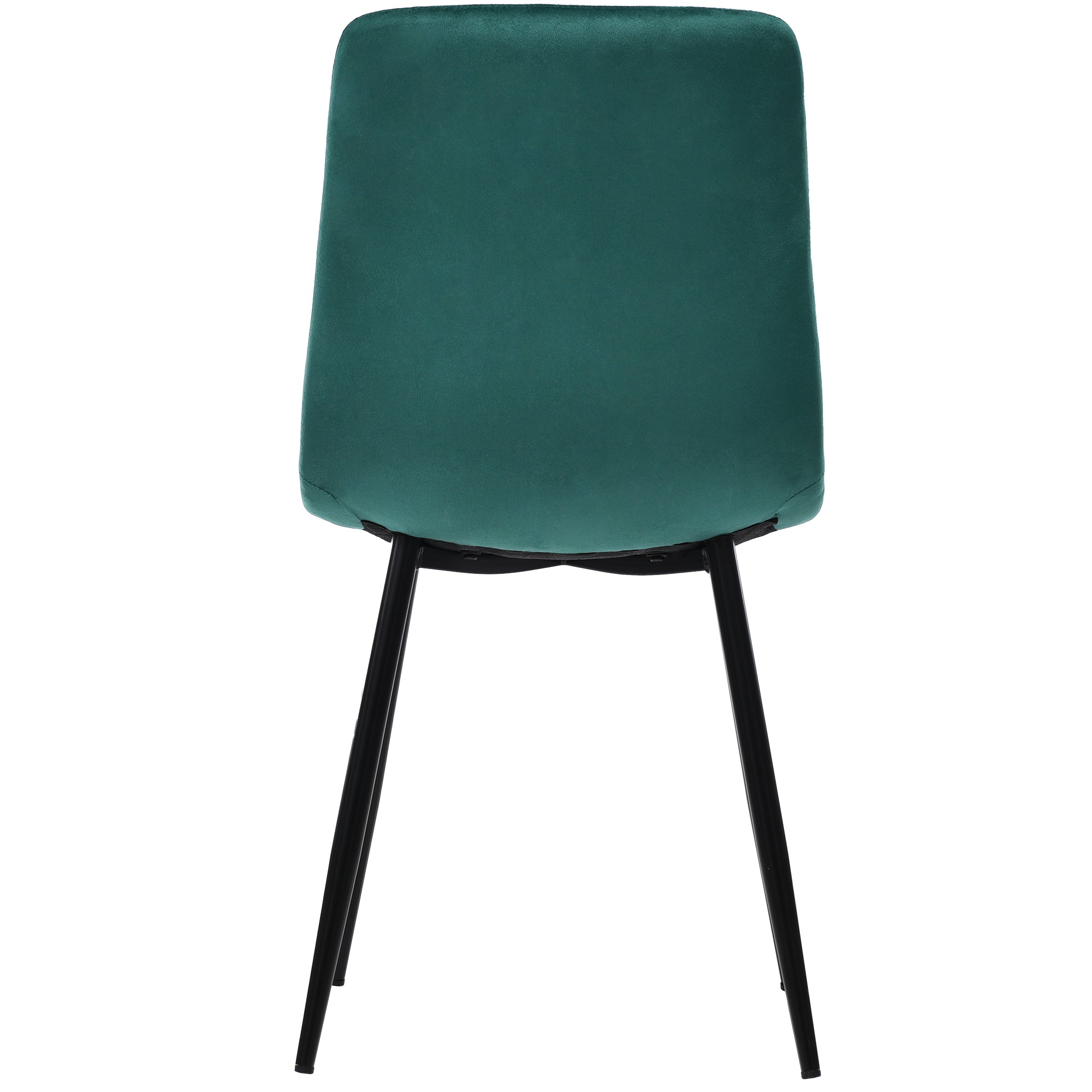 Logidon eetgroep 5-delig 140x80 cm witte MDF tafel donkergroene stoelen