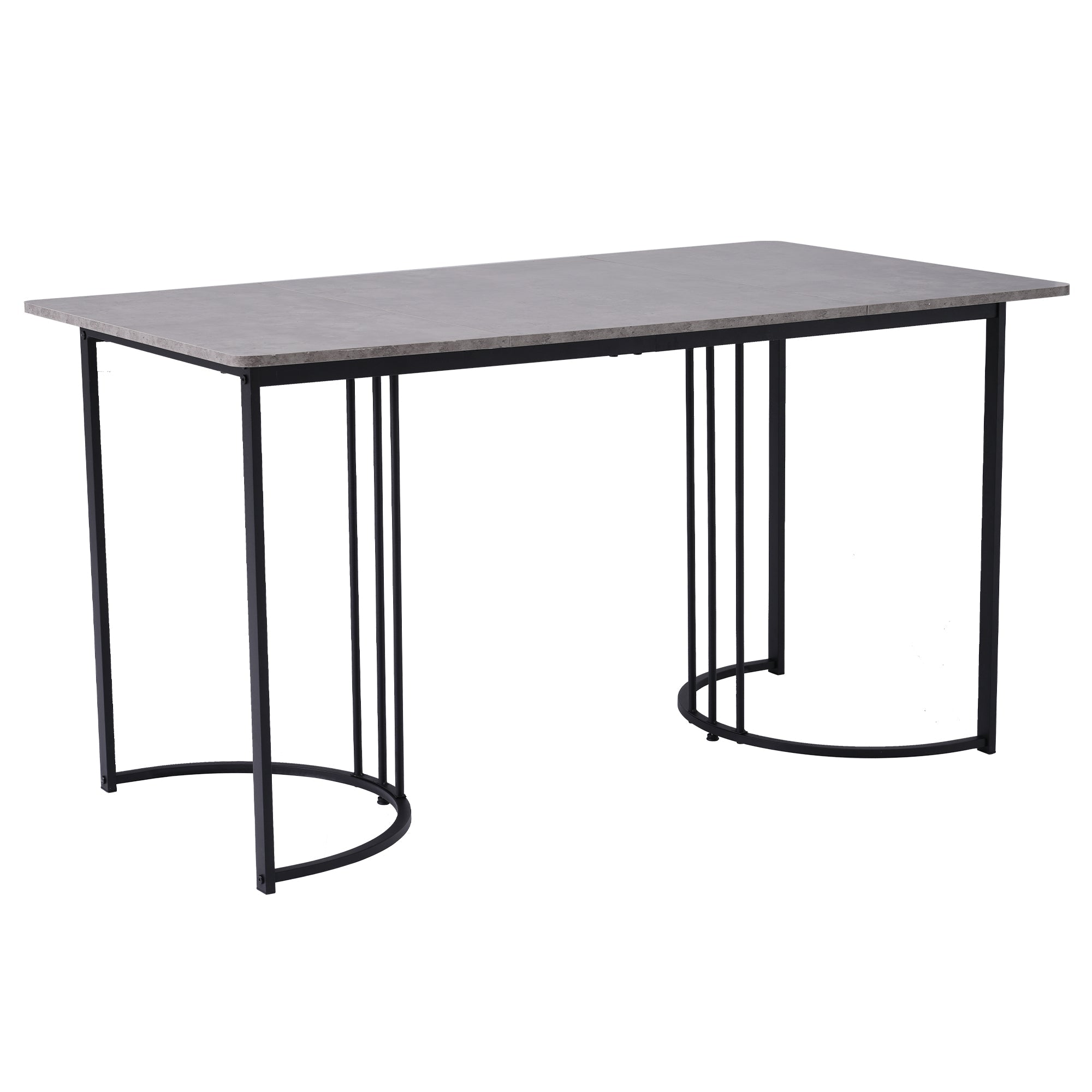 Logidon eettafel 140x80 cm grijs marmerpatroon verstelbare poten