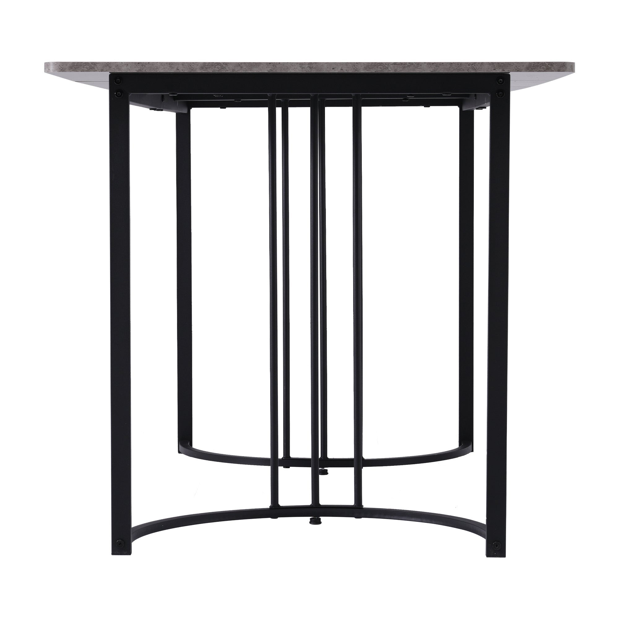 Logidon eettafel 140x80 cm grijs marmerpatroon verstelbare poten