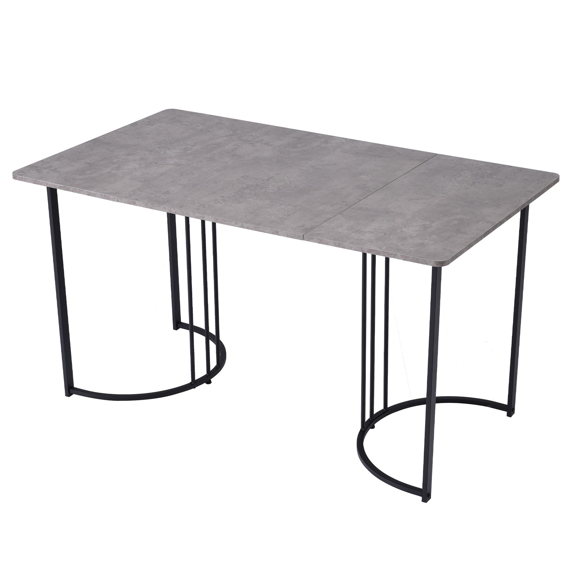 Logidon eettafel 140x80 cm grijs marmerpatroon verstelbare poten